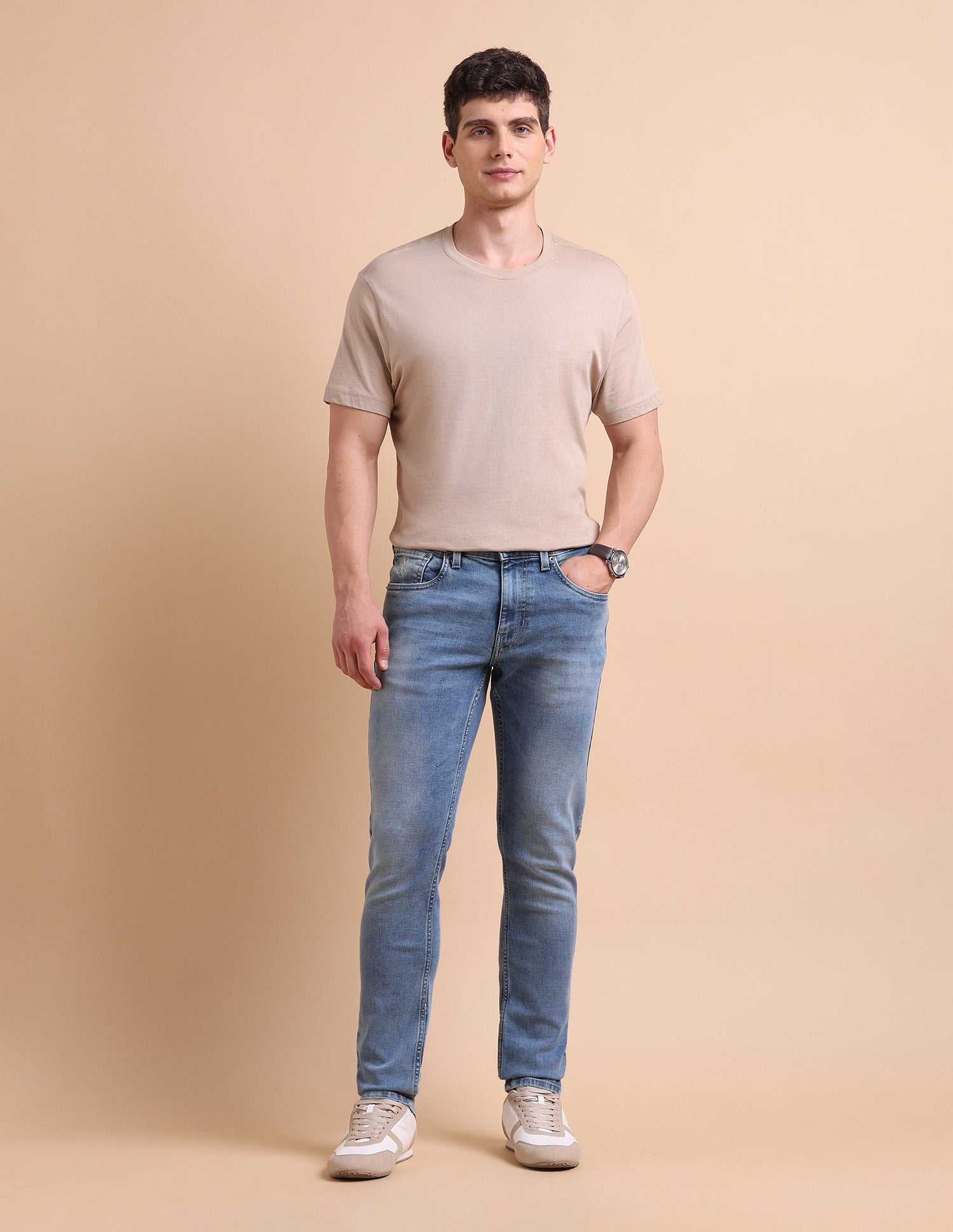 Brandon Slim Tapered Fit Blue Jeans Light Blue - U.S. POLO ASSN. | Large