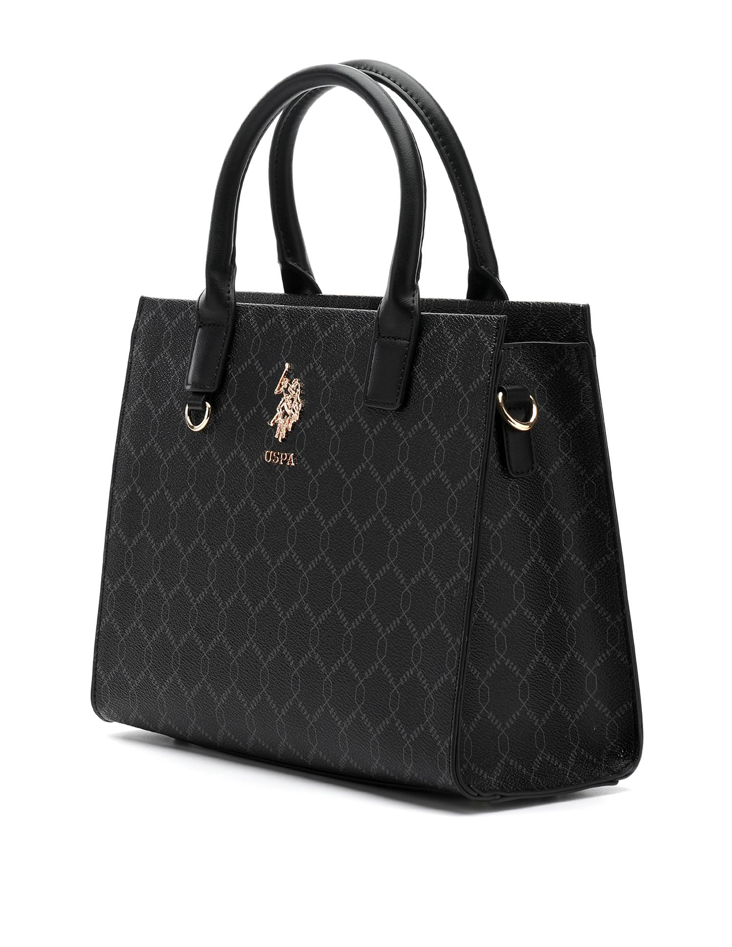Scarlet Monogram Tote Handbag Black - U.S. POLO ASSN. | Large