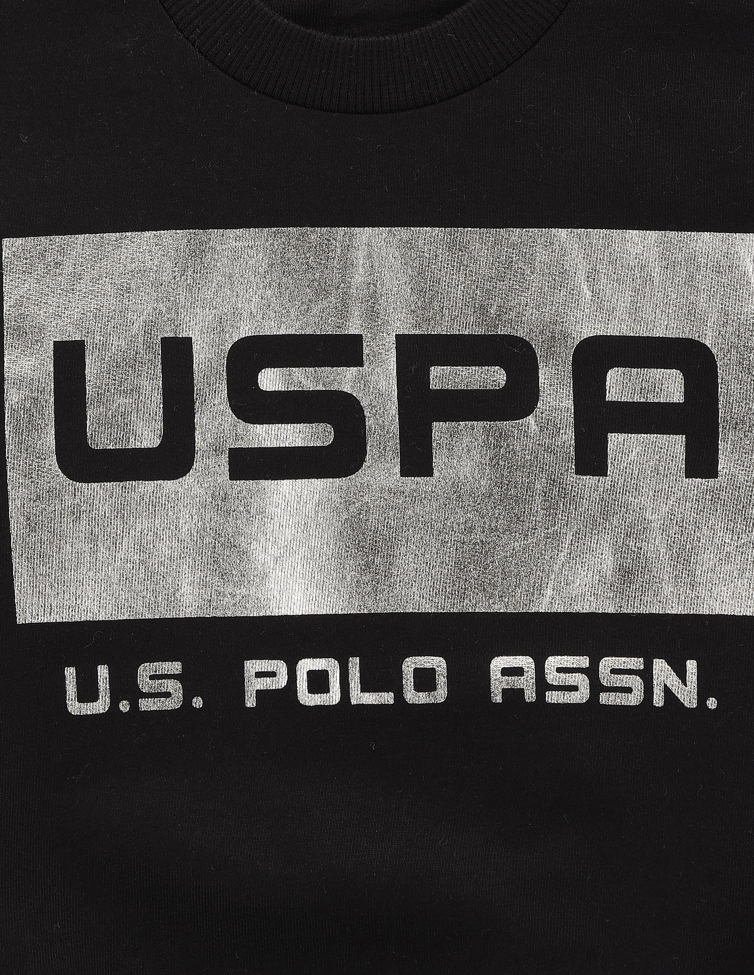 Boys Brand Print Sweatshirt Black - U.S. POLO ASSN. | Large