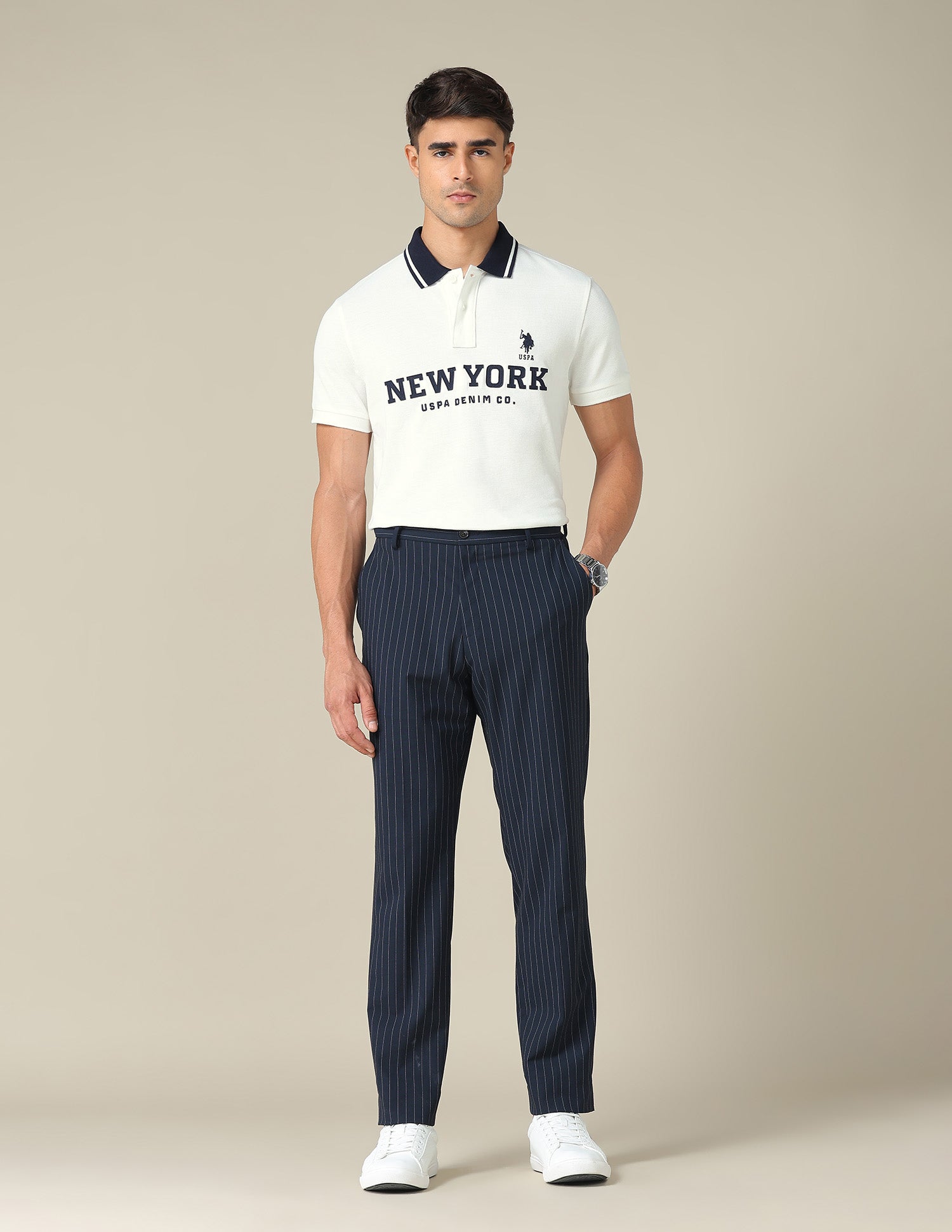 Typographic Printed Muscle Fit Polo Shirt Maroon - U.S. POLO ASSN. | Large