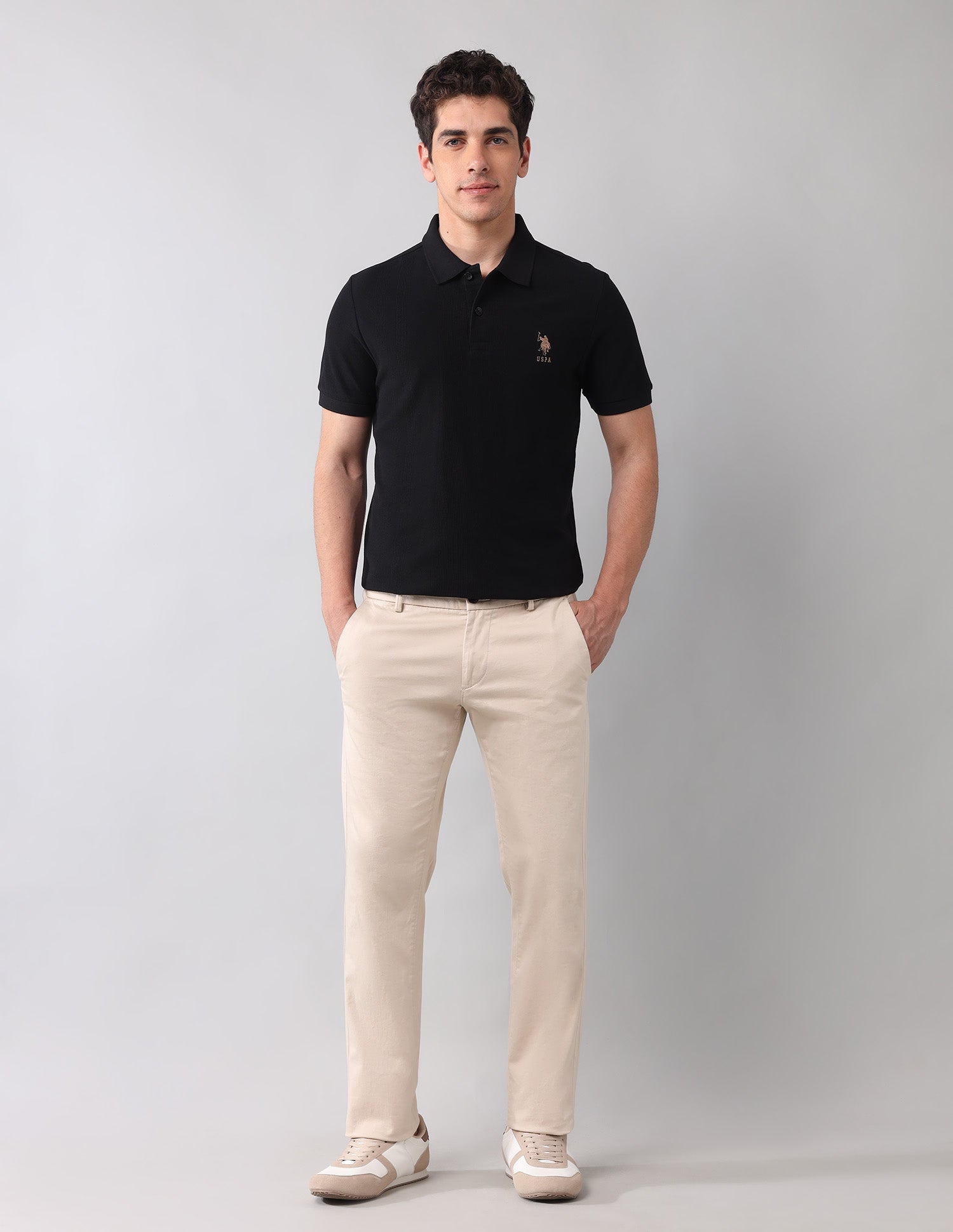 Muscle Fit Black Label Polo Shirt Black - U.S. Polo Assn. India | Large