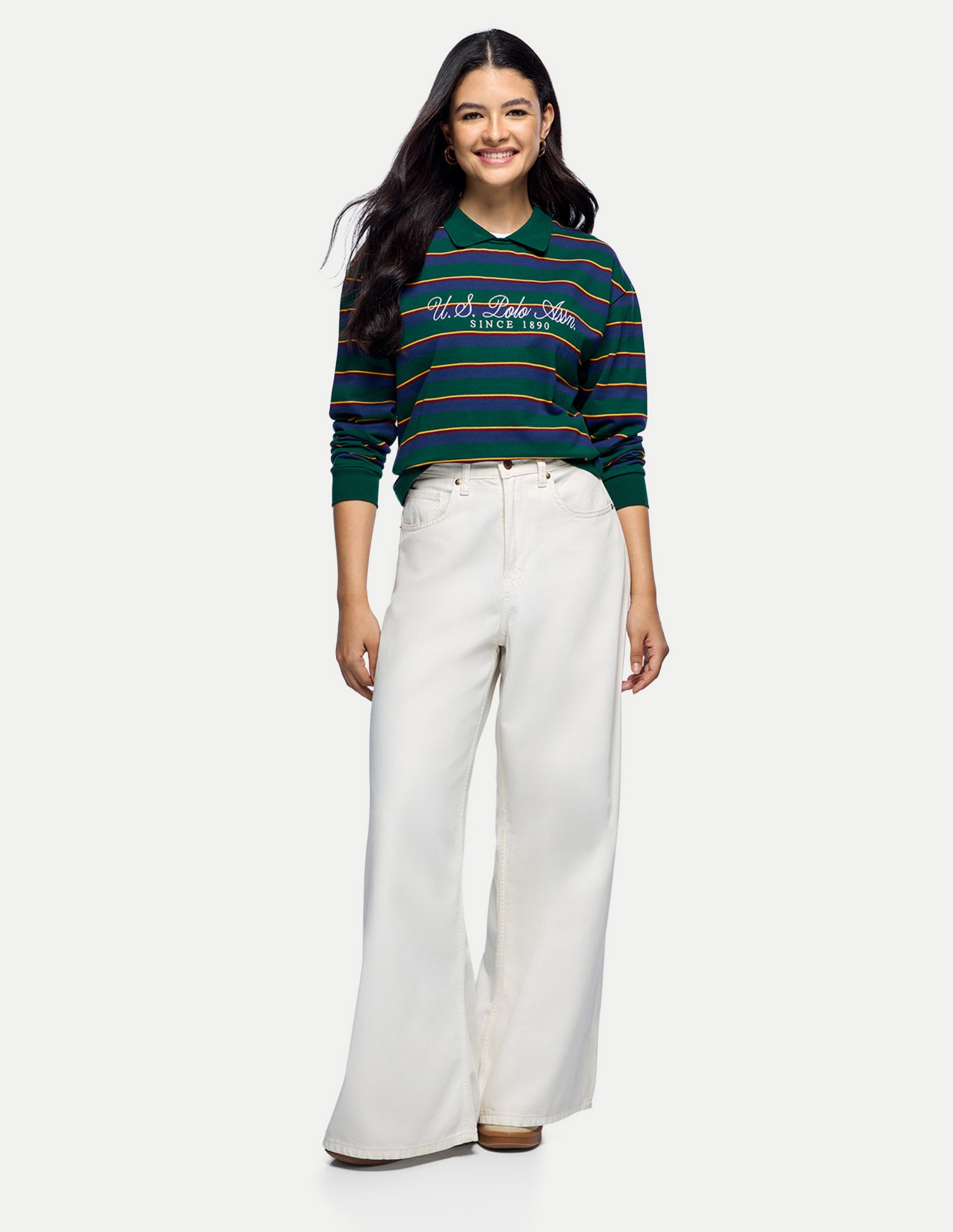 Horizontal Striped Relaxed Fit Sweatshirt Multicolour - U.S. Polo Assn. India | Large