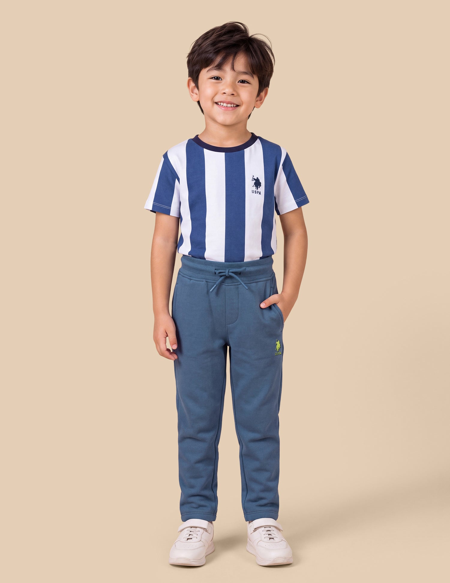 Solid Regular Fit Track Pants Dark Blue - U.S. Polo Assn. India | Large