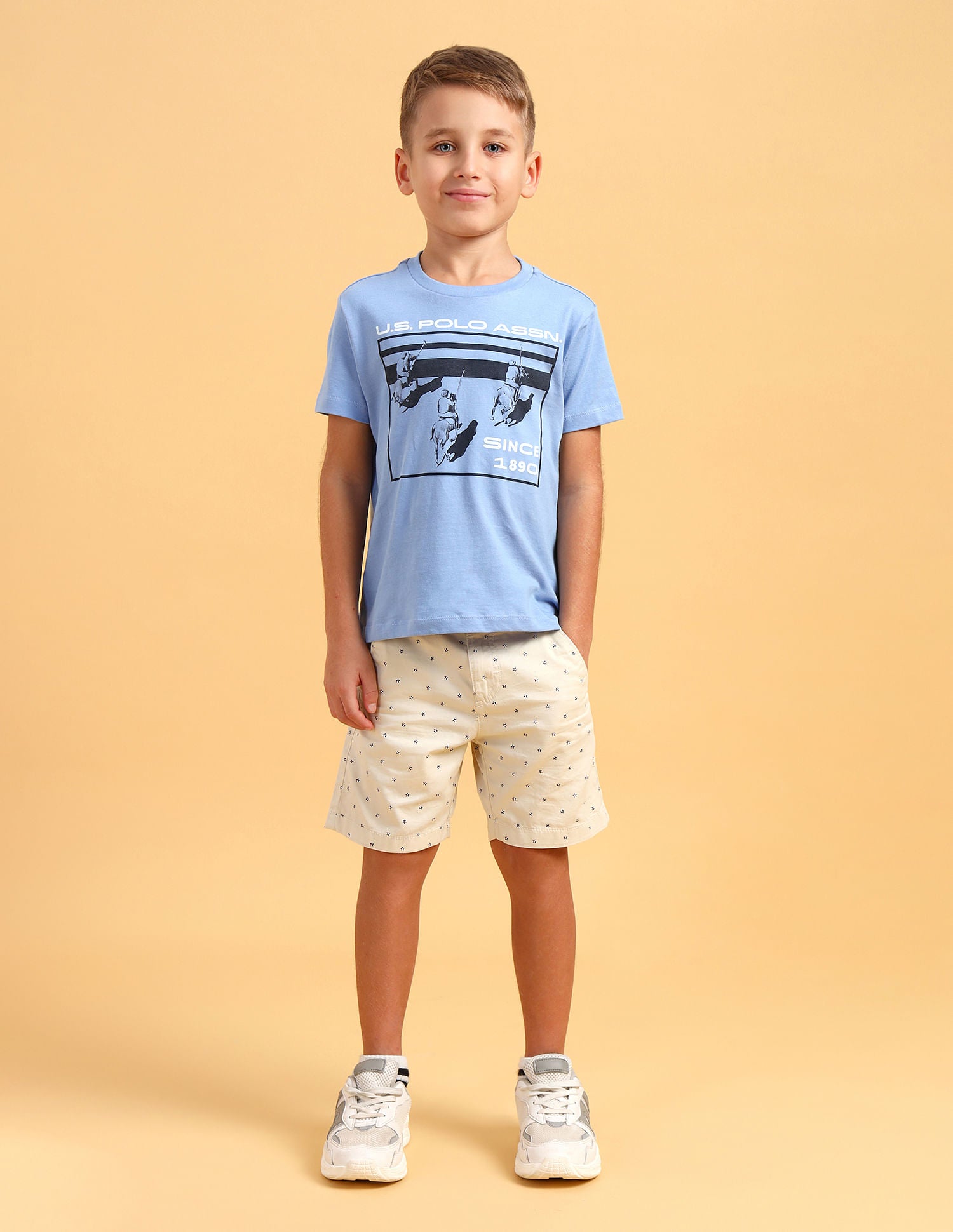 Boys Brand Printed T-Shirt Hydrangea - U.S. Polo Assn. India | Large