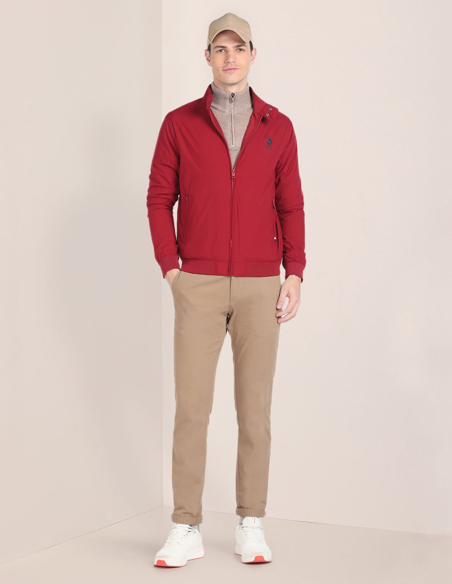 Packable Windcheater Jacket Maroon - U.S. Polo Assn. India | Large