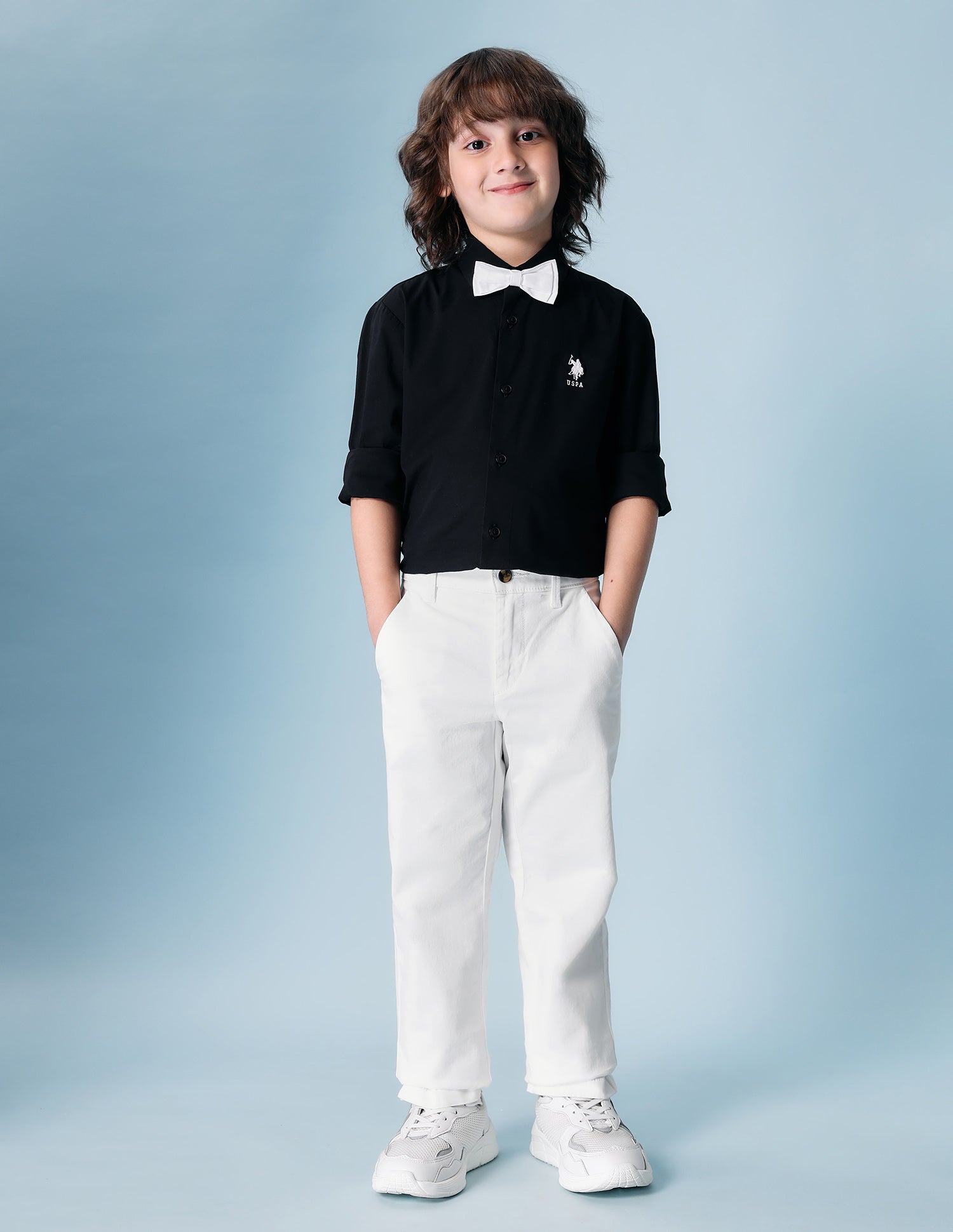 Boys Regular Fit Twill Trousers White - U.S. POLO ASSN. | Large