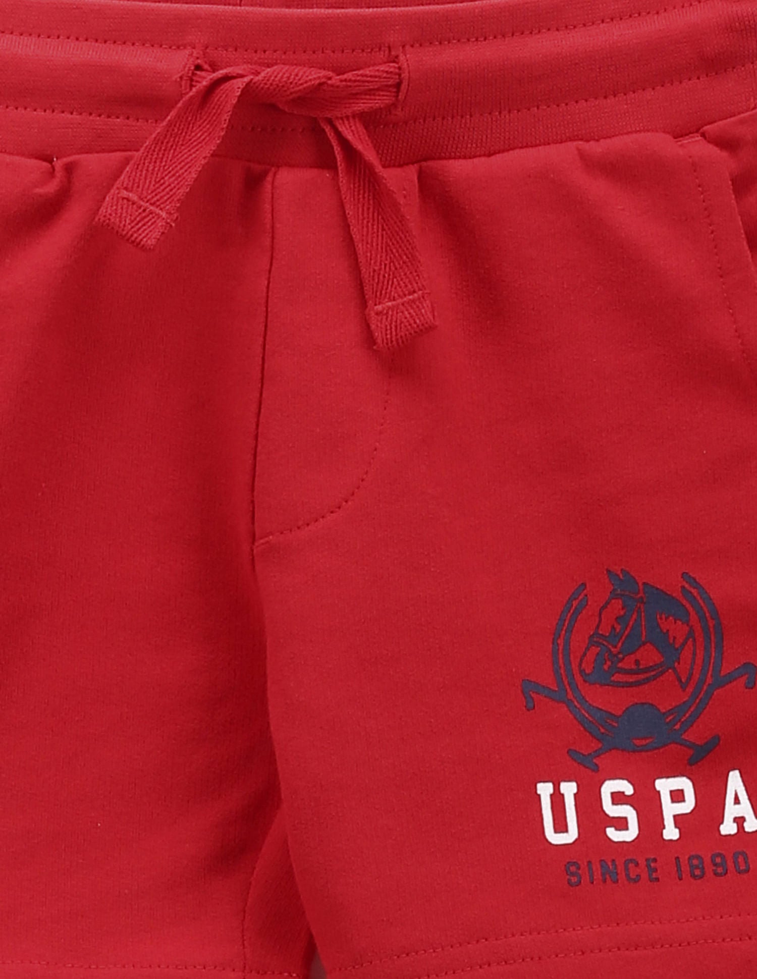 Boys Pure Cotton Knit Shorts Red - U.S. POLO ASSN. | Large