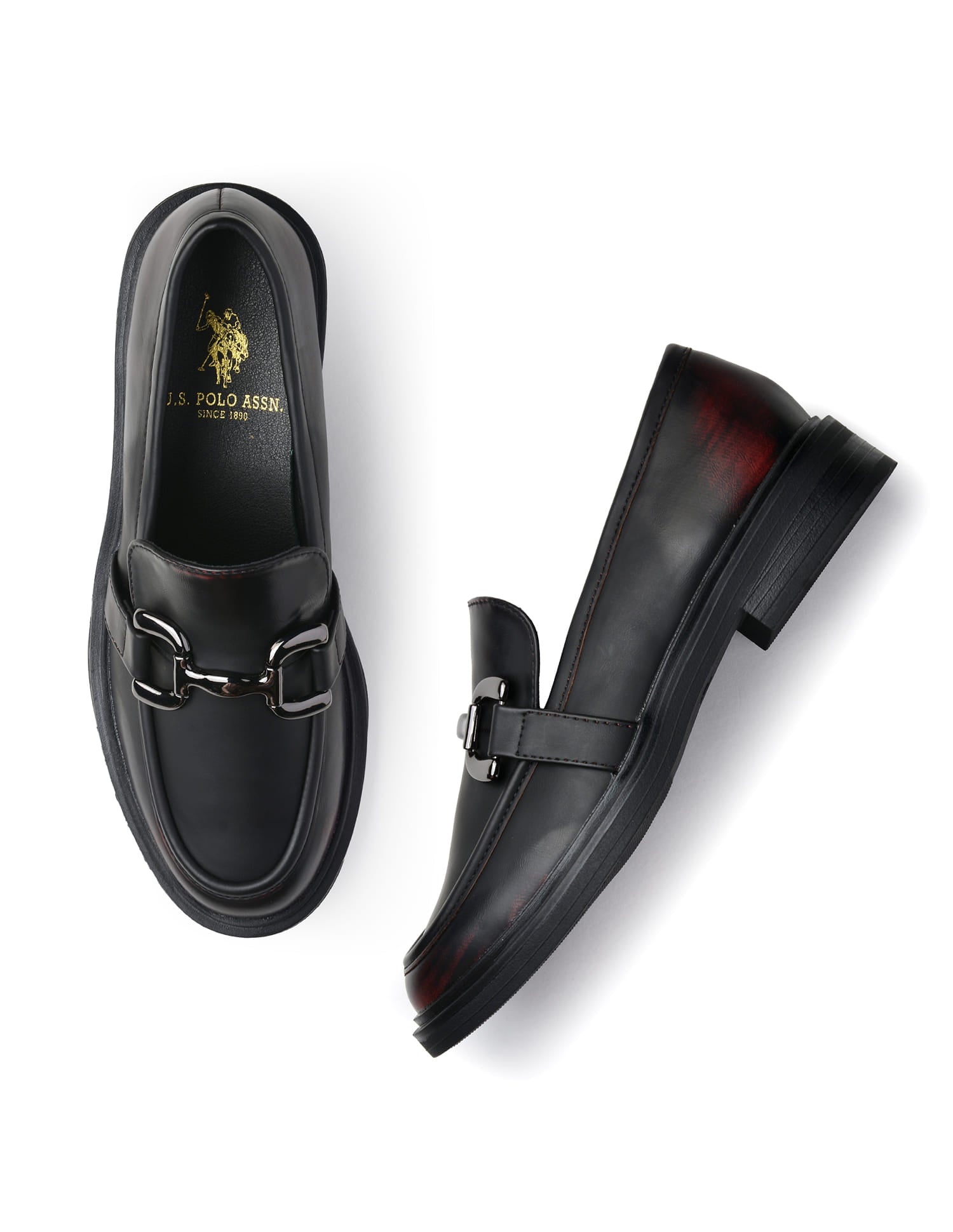 Natalia Black Loafers Black - U.S. Polo Assn. India | Large