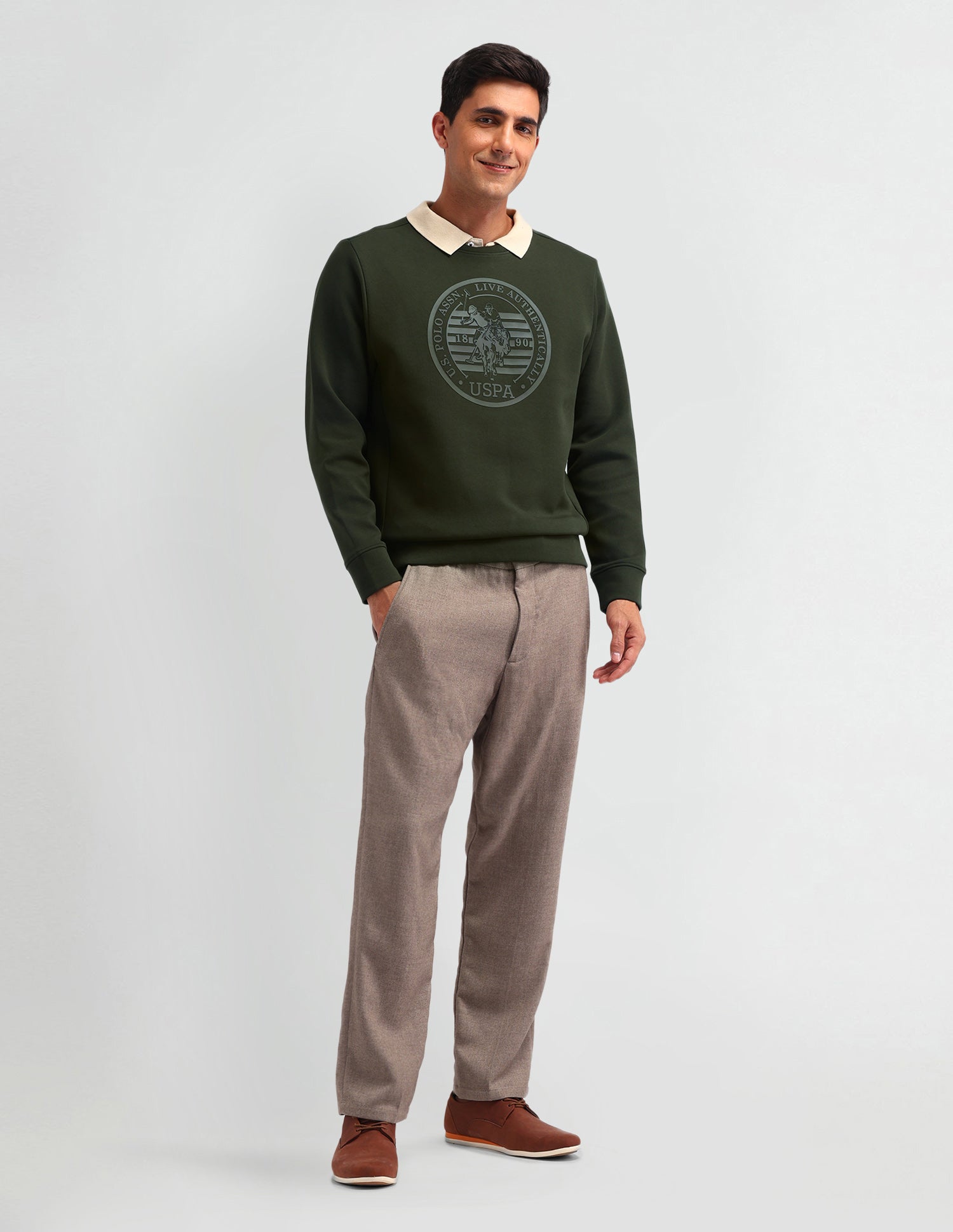 Brand Printed Regular Fit Sweatshirt Duffle Bag - U.S. POLO ASSN. | Large