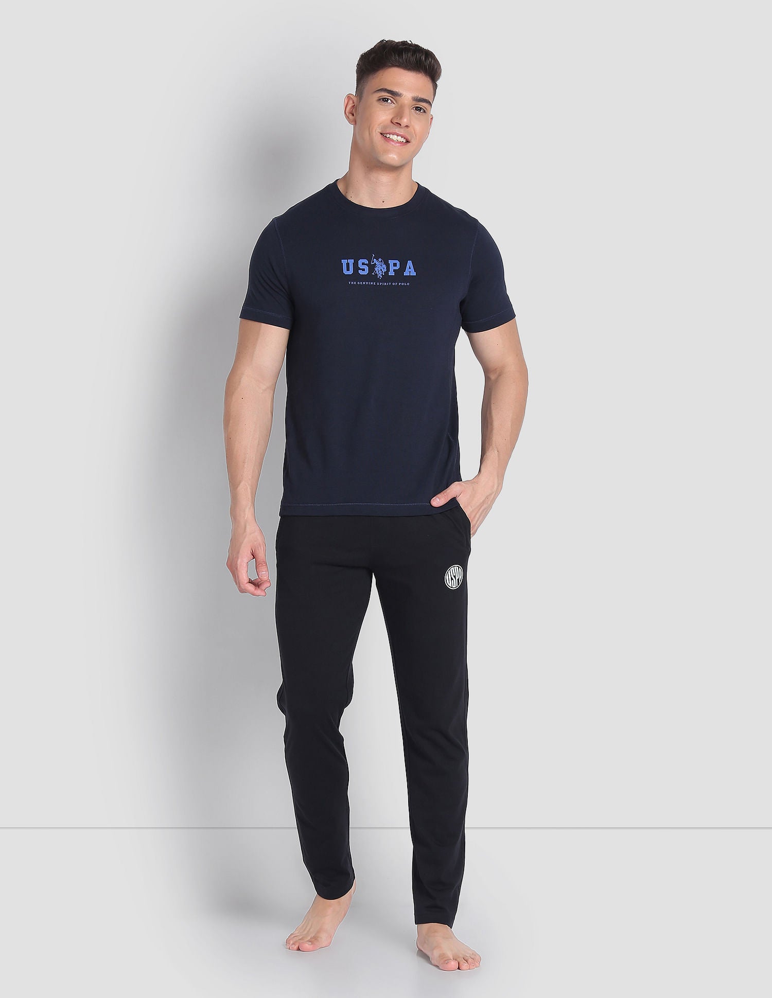 Relaxed Fit LR002 Lounge Track Pants - Pack Of 1 Black - U.S. POLO ASSN. | Large