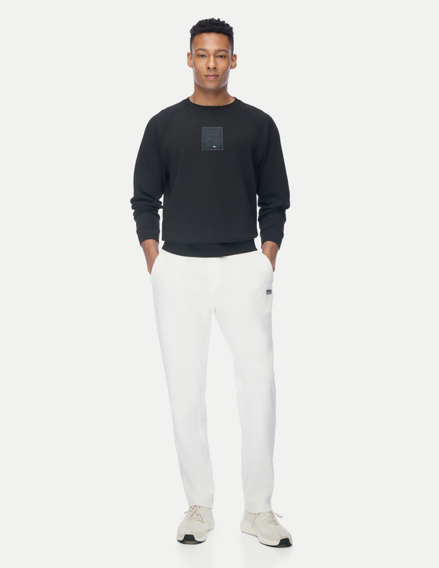 Solid Regular Fit Active Sweatshirt Black - U.S. Polo Assn. India | Large