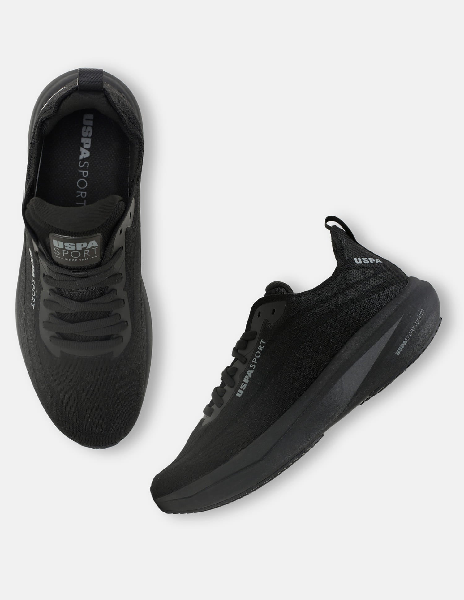 Round Toe Field Pro 4 Sneakers Black - U.S. Polo Assn. India | Large