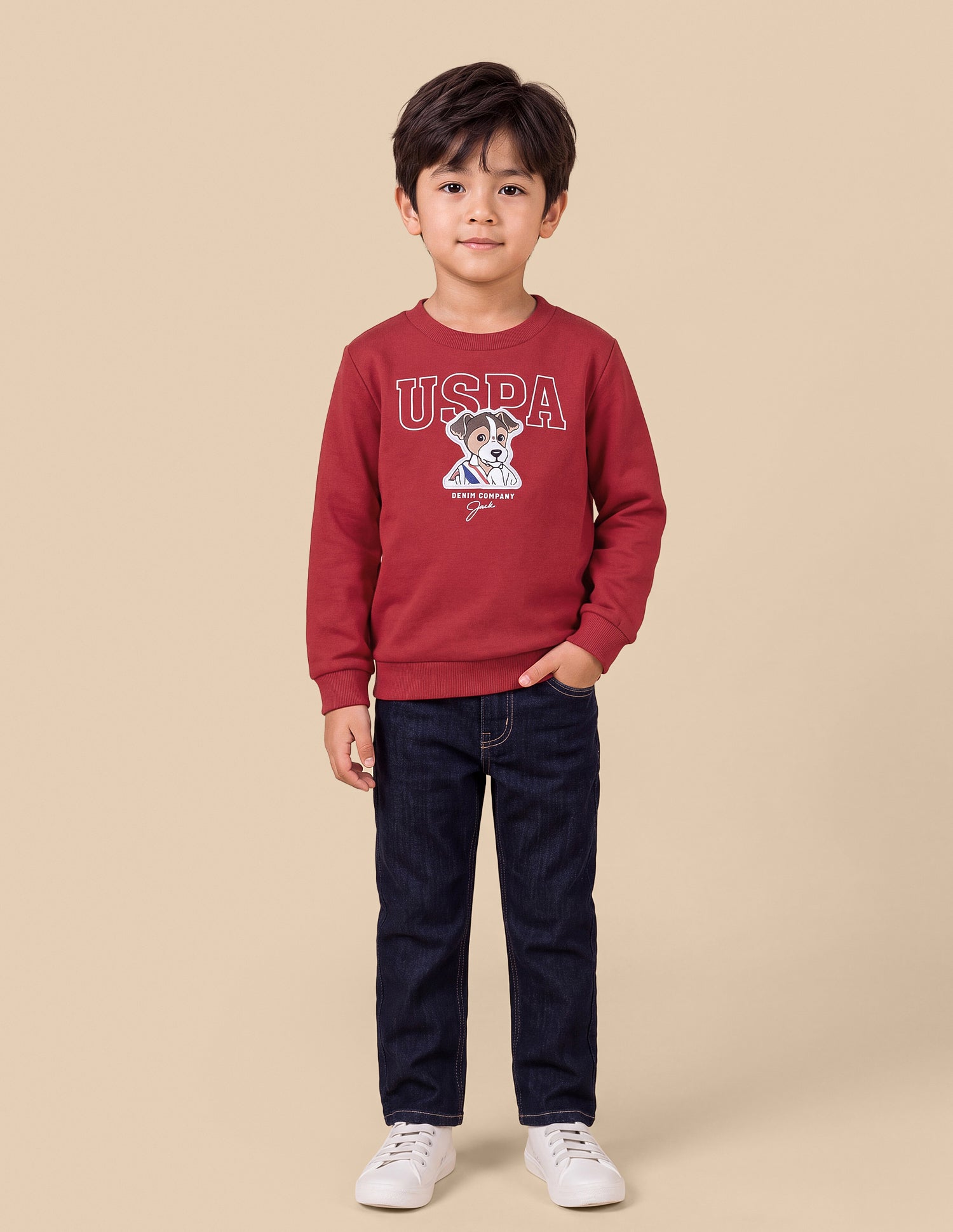 Graphic Brand Embroidered Regular Fit Sweatshirt Red - U.S. Polo Assn. India | Large