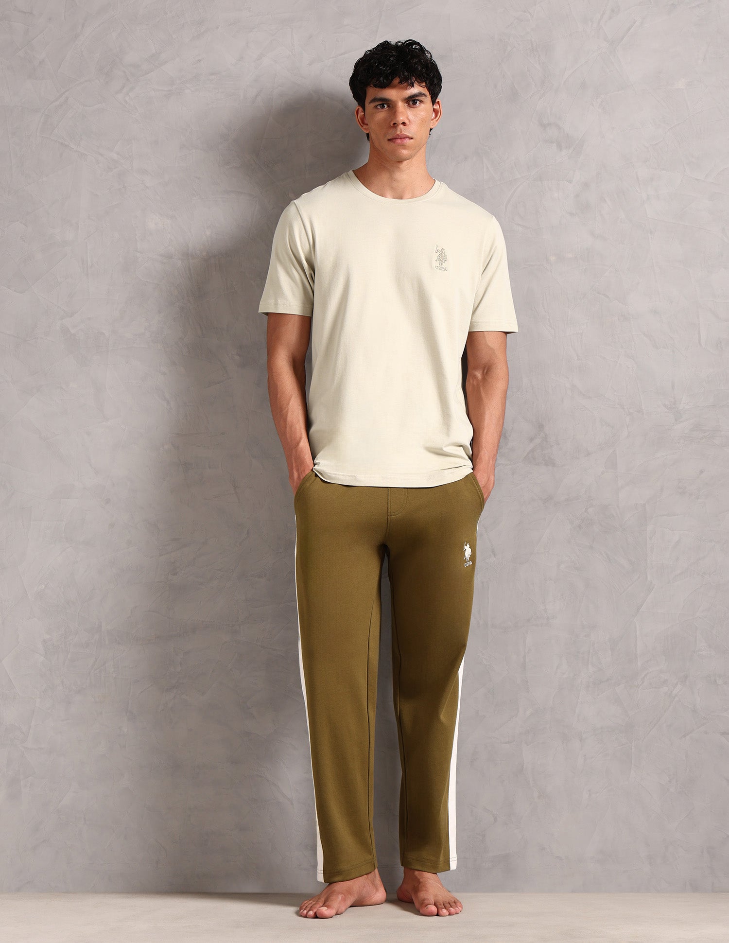 Comfort Fit Pure Cotton OEE12 Lounge T-Shirt - Pack Of 1 Peyote - U.S. POLO ASSN. | Large