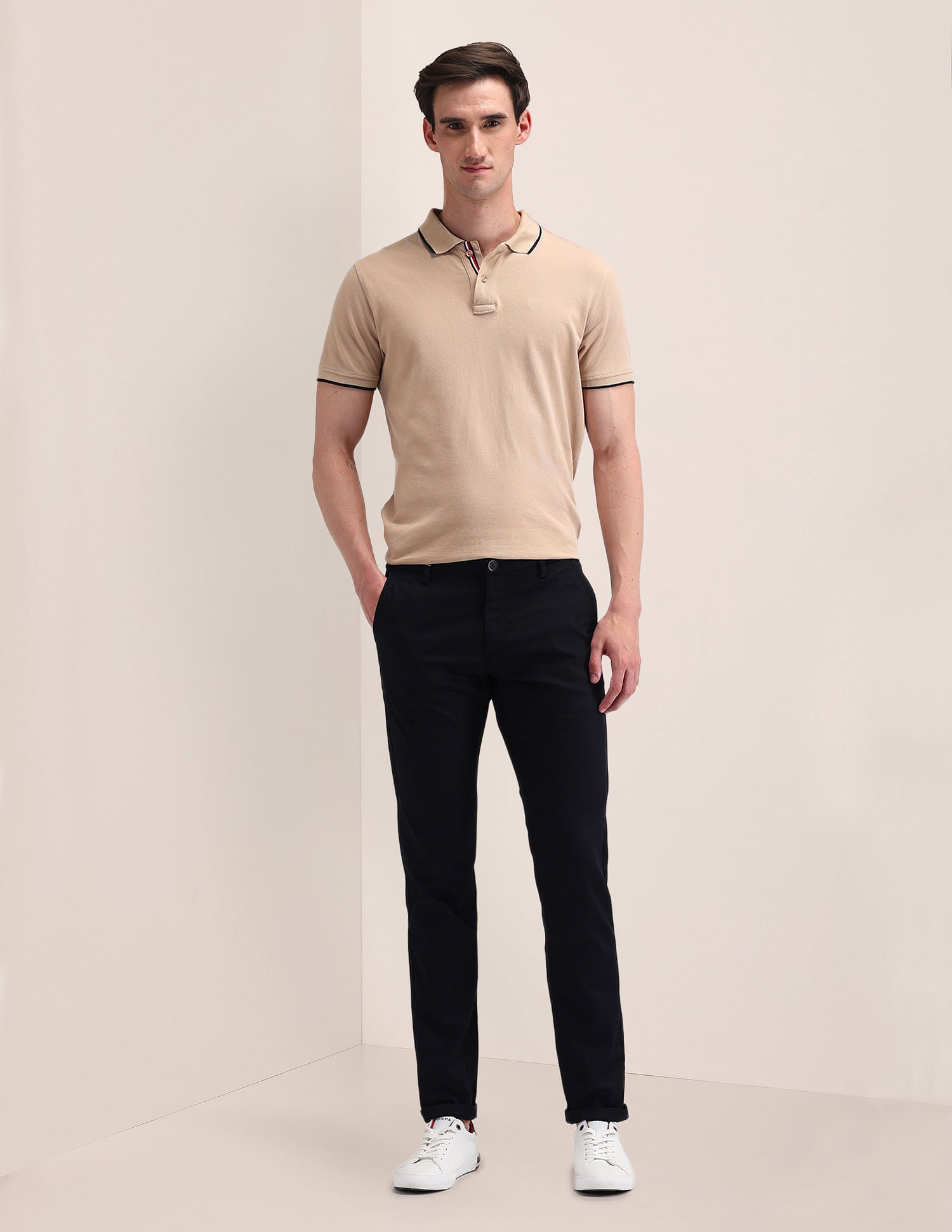 Austin Fit Solid Trousers Black - U.S. POLO ASSN. | Large