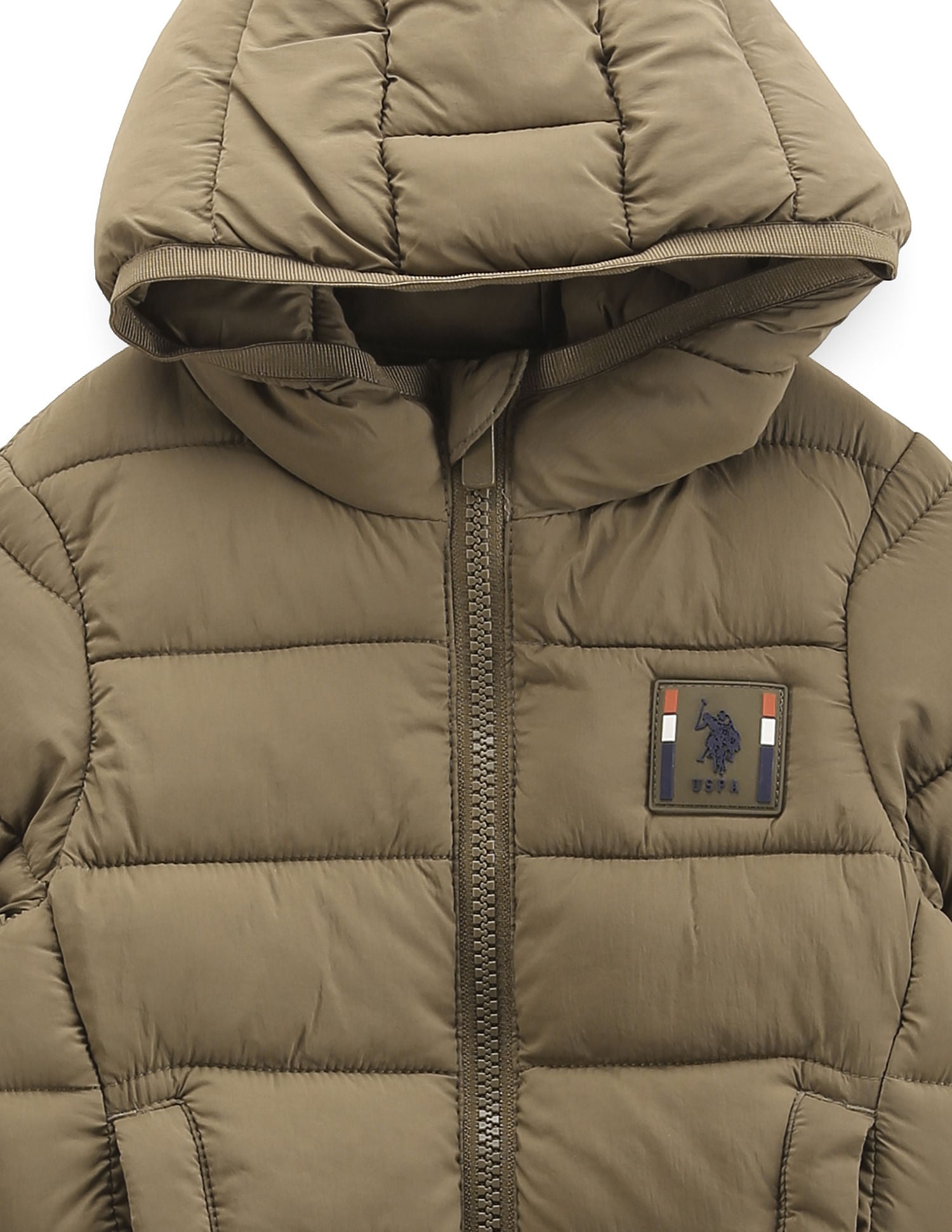 Boys Lightweight Puffer Jacket Olive - U.S. POLO ASSN. | Large