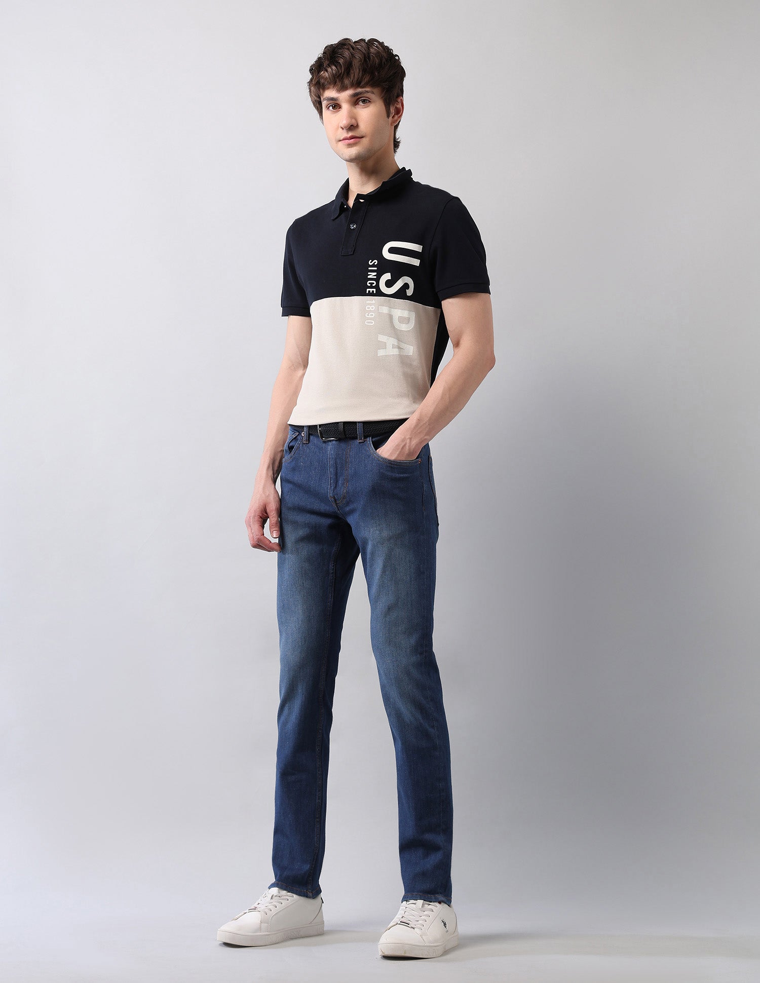 Regallo Skinny Fit Blue Jeans Blue - U.S. Polo Assn. India | Large
