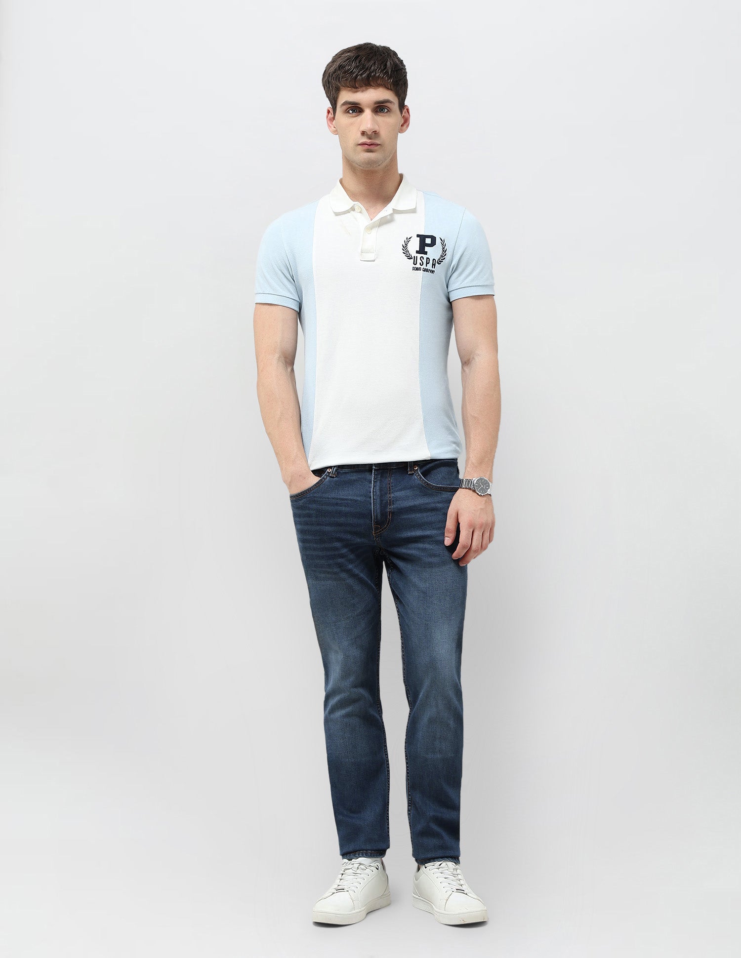 Brandon Slim Tapered Fit Blue Jeans Indigo - U.S. POLO ASSN. | Large