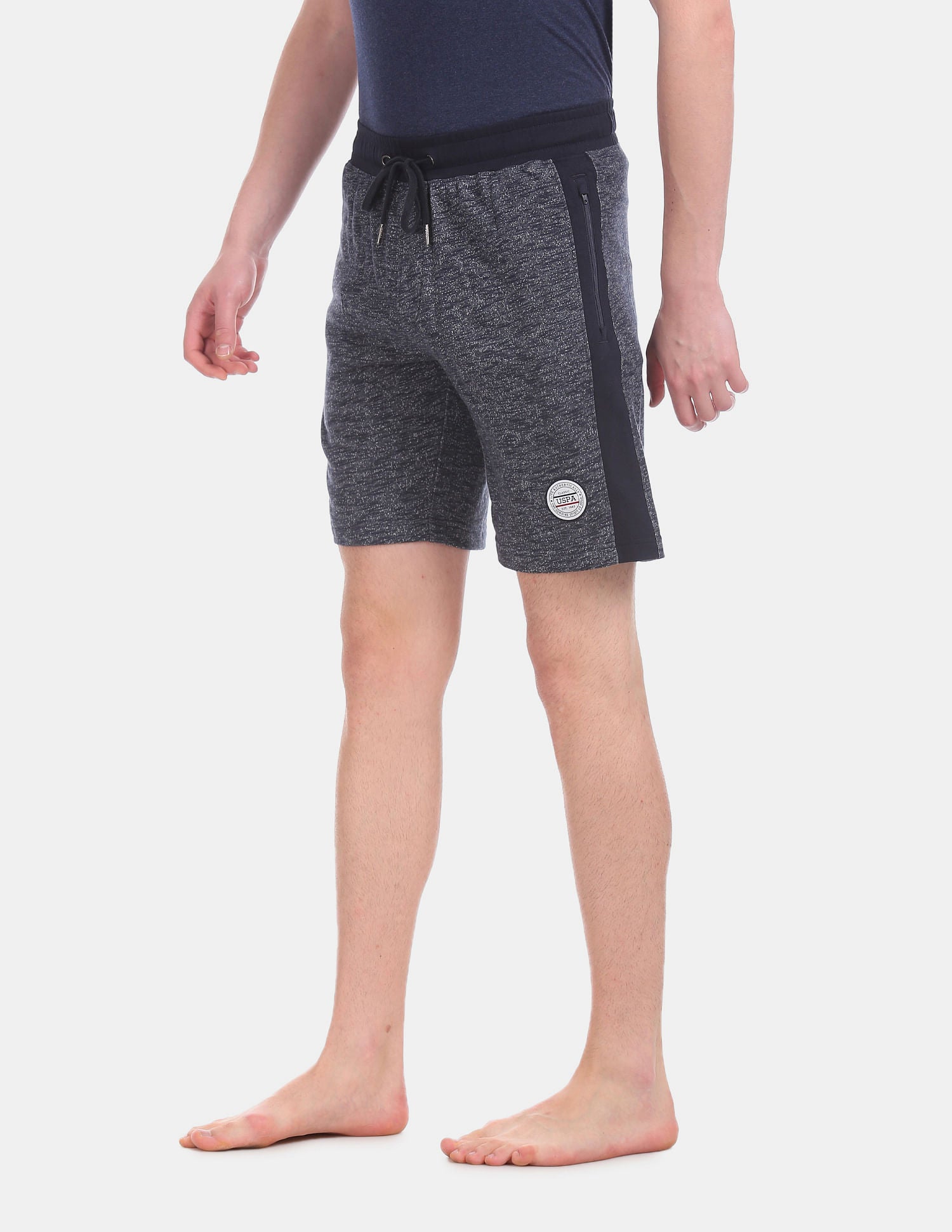 Comfort Fit Heathered I679 Shorts - Pack Of 1 Navy - U.S. POLO ASSN. | Large