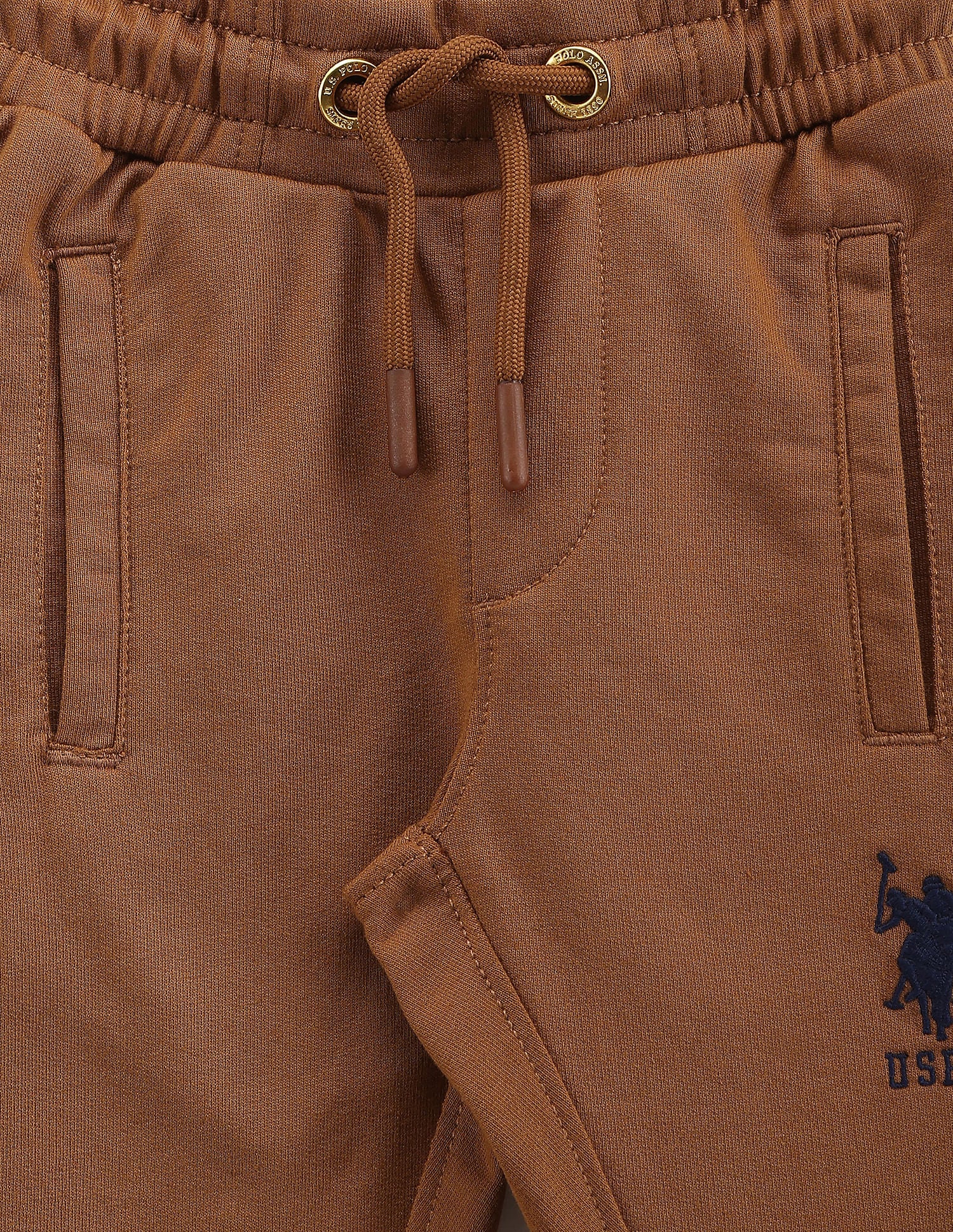 Boys Solid Track Pant Brown - U.S. POLO ASSN. | Large