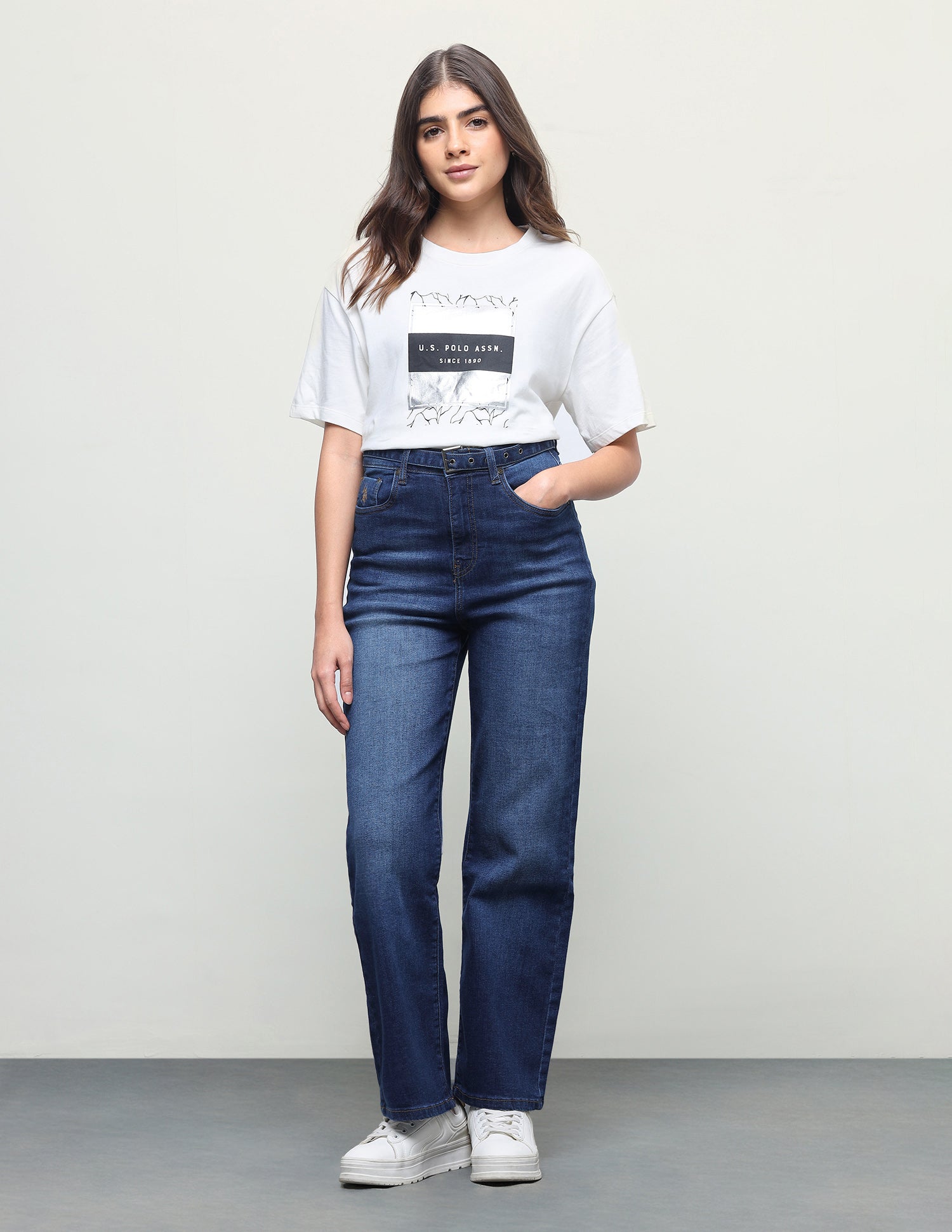 Straight Fit Blue Jeans Blue - U.S. Polo Assn. India | Large