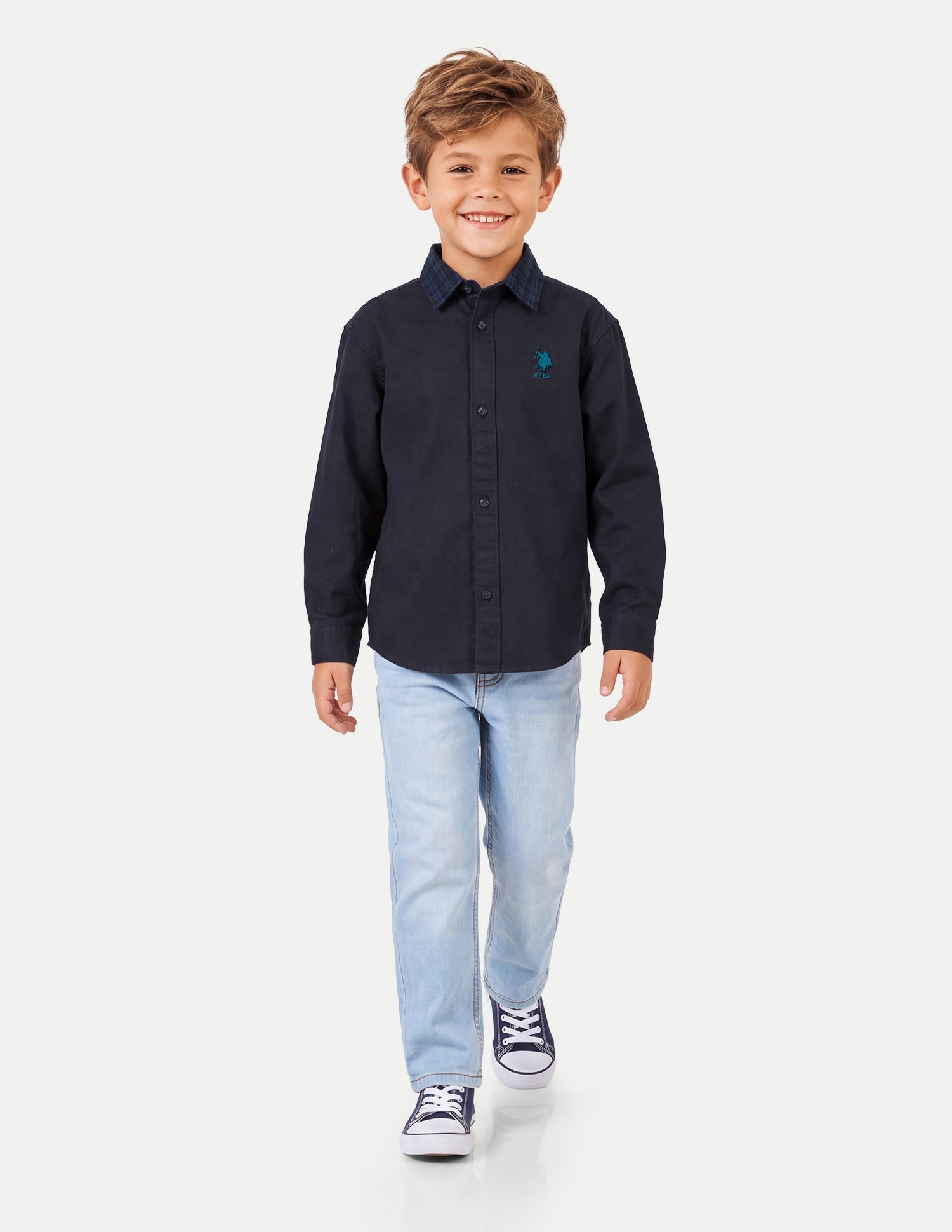 Solid Twill Shirt Black - U.S. Polo Assn. India | Large