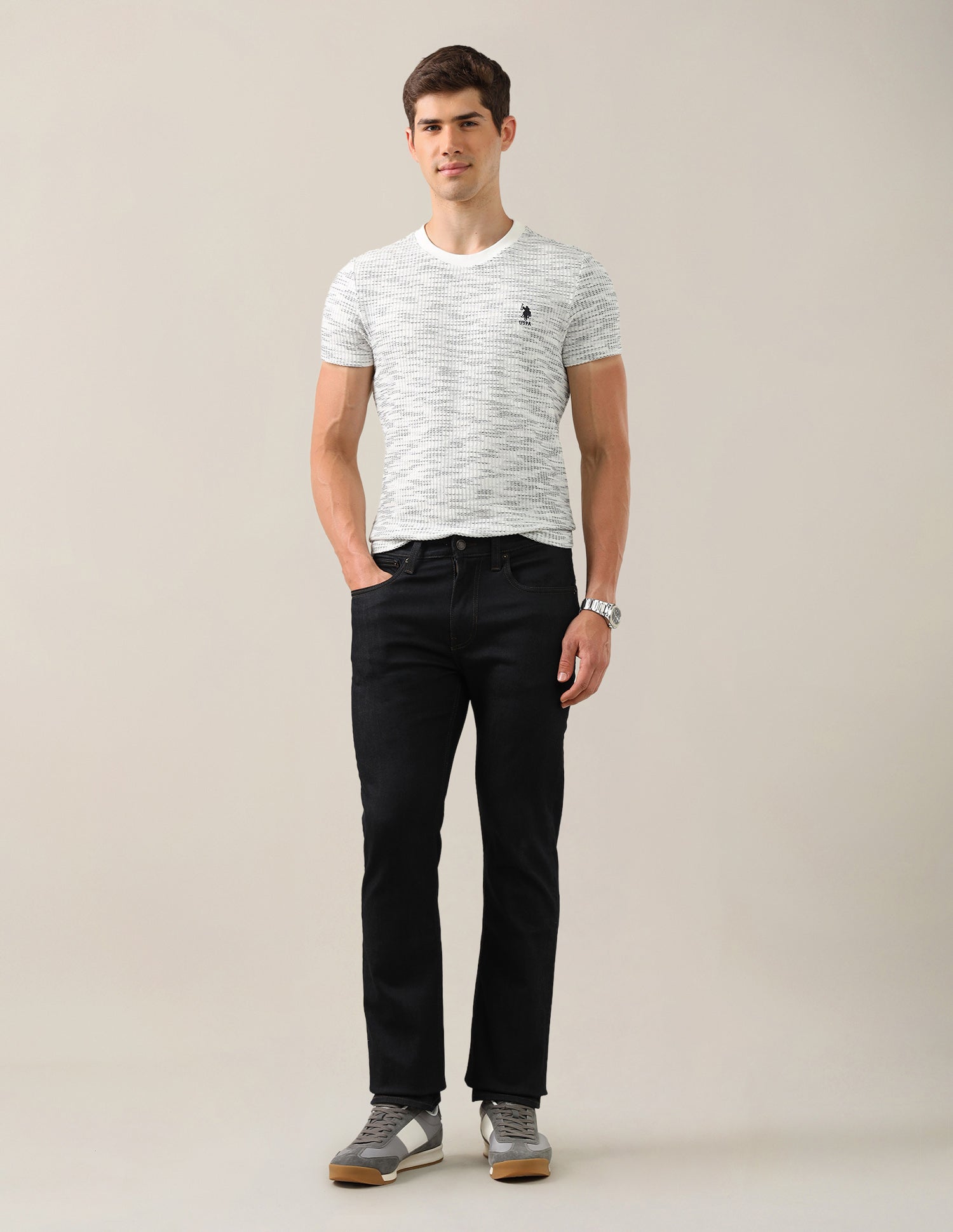 Harold Slim Straight Fit Blue Jeans Dark Blue - U.S. Polo Assn. India | Large
