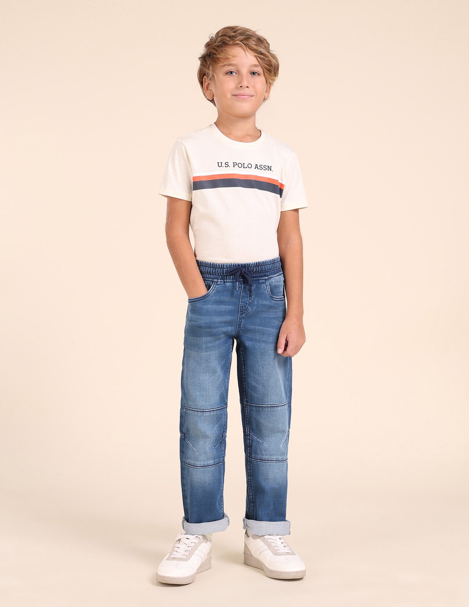 Boys Regular Fit Blue Jeans Blue - U.S. POLO ASSN. | Large