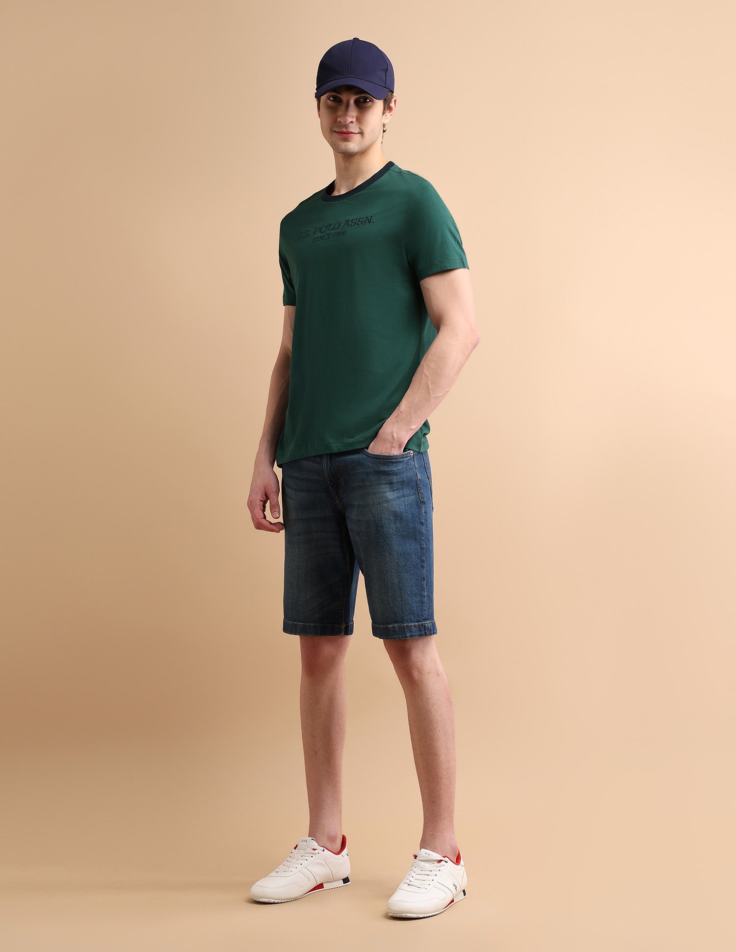 Embroidered Logo T-Shirt Green - U.S. POLO ASSN. | Large