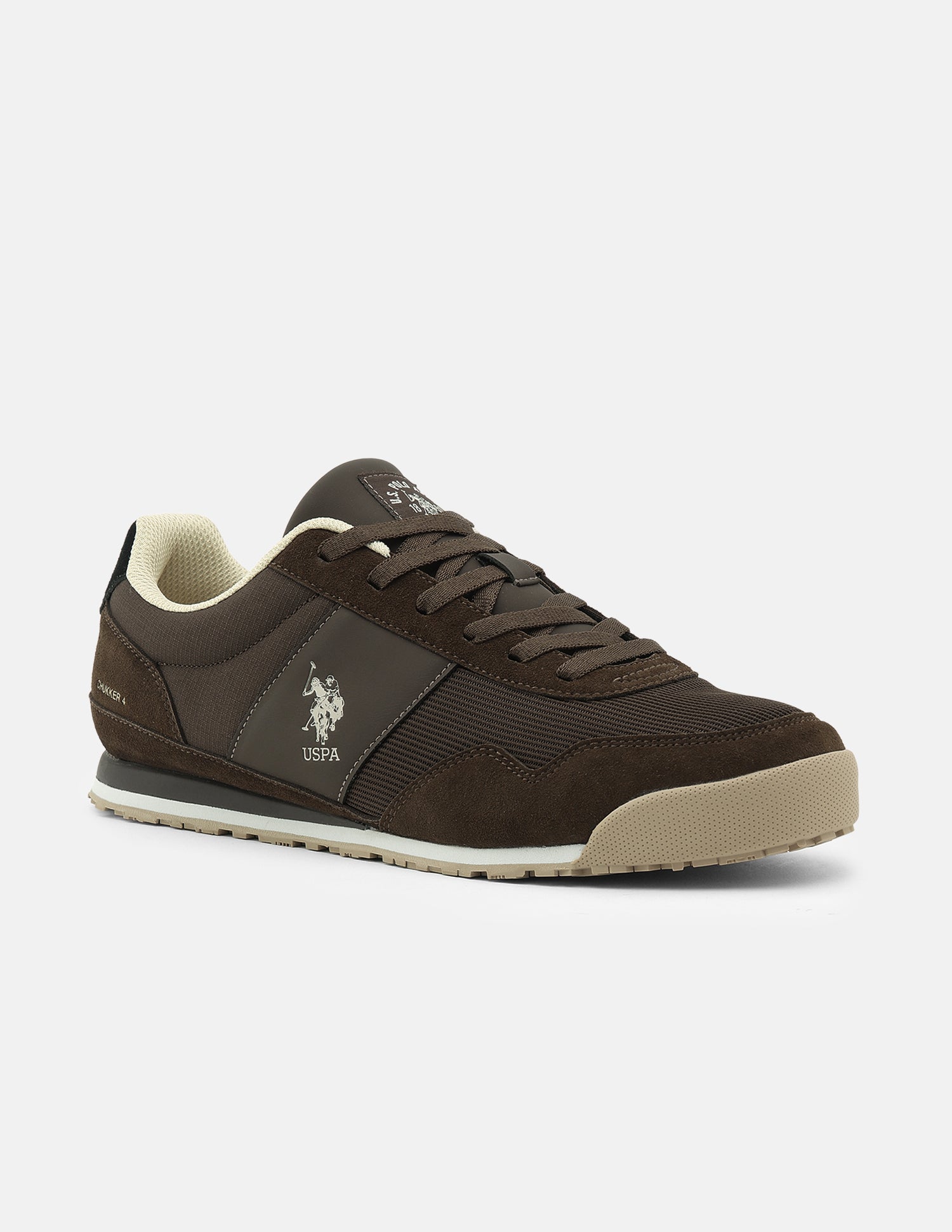 Round Toe Chukker 4 Suede Sneakers Brown - U.S. Polo Assn. India | Large