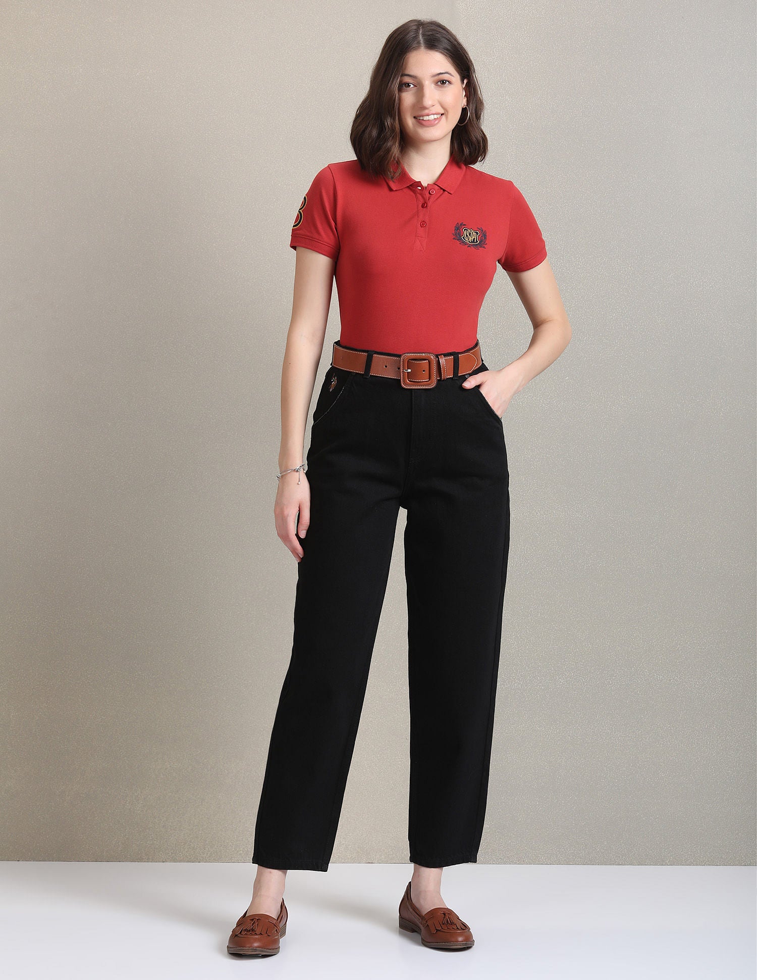 Carrot Fit Black Jeans Black - U.S. POLO ASSN. | Large