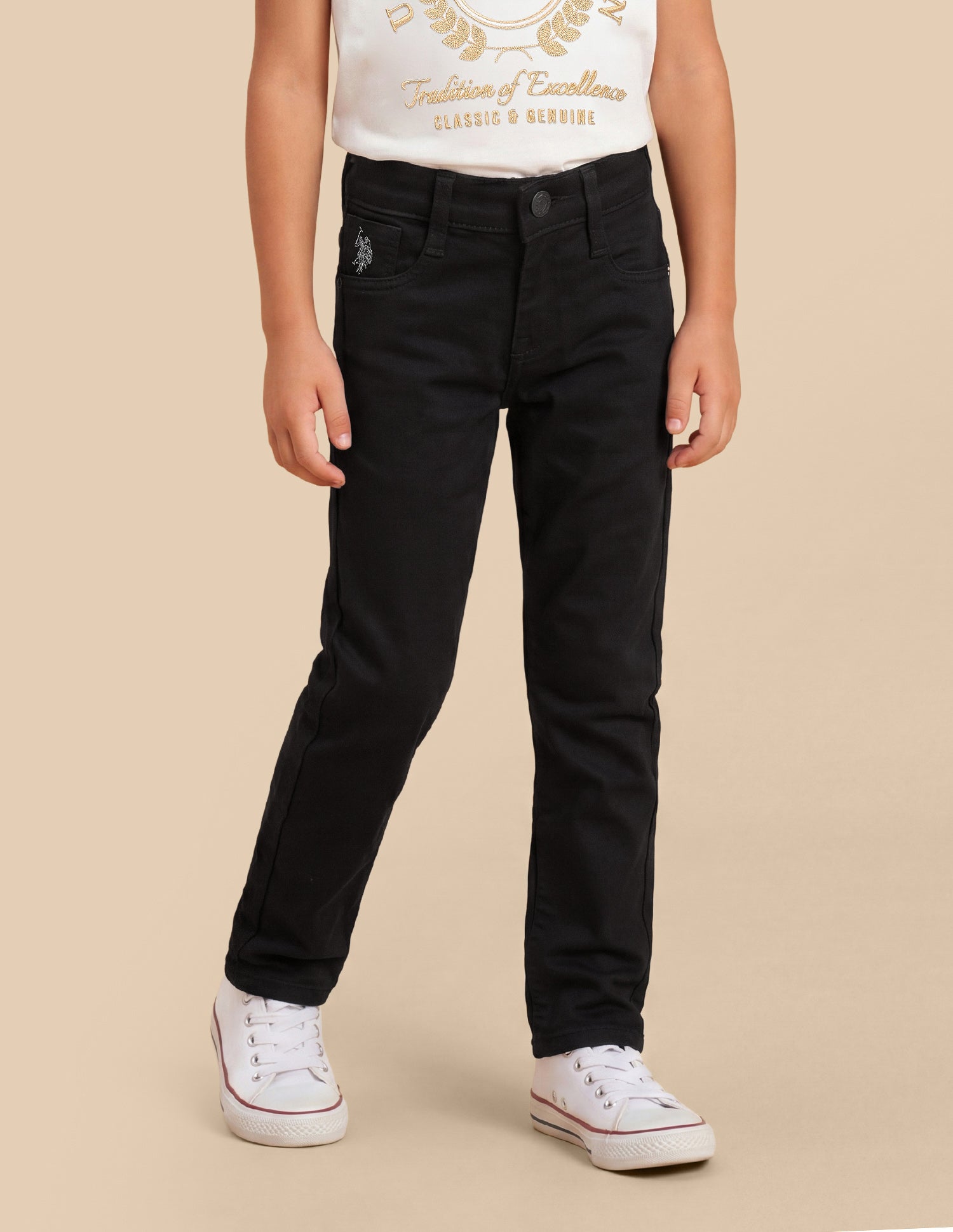 Mid Rise Slim Fit Jeans Black - U.S. Polo Assn. India | Large