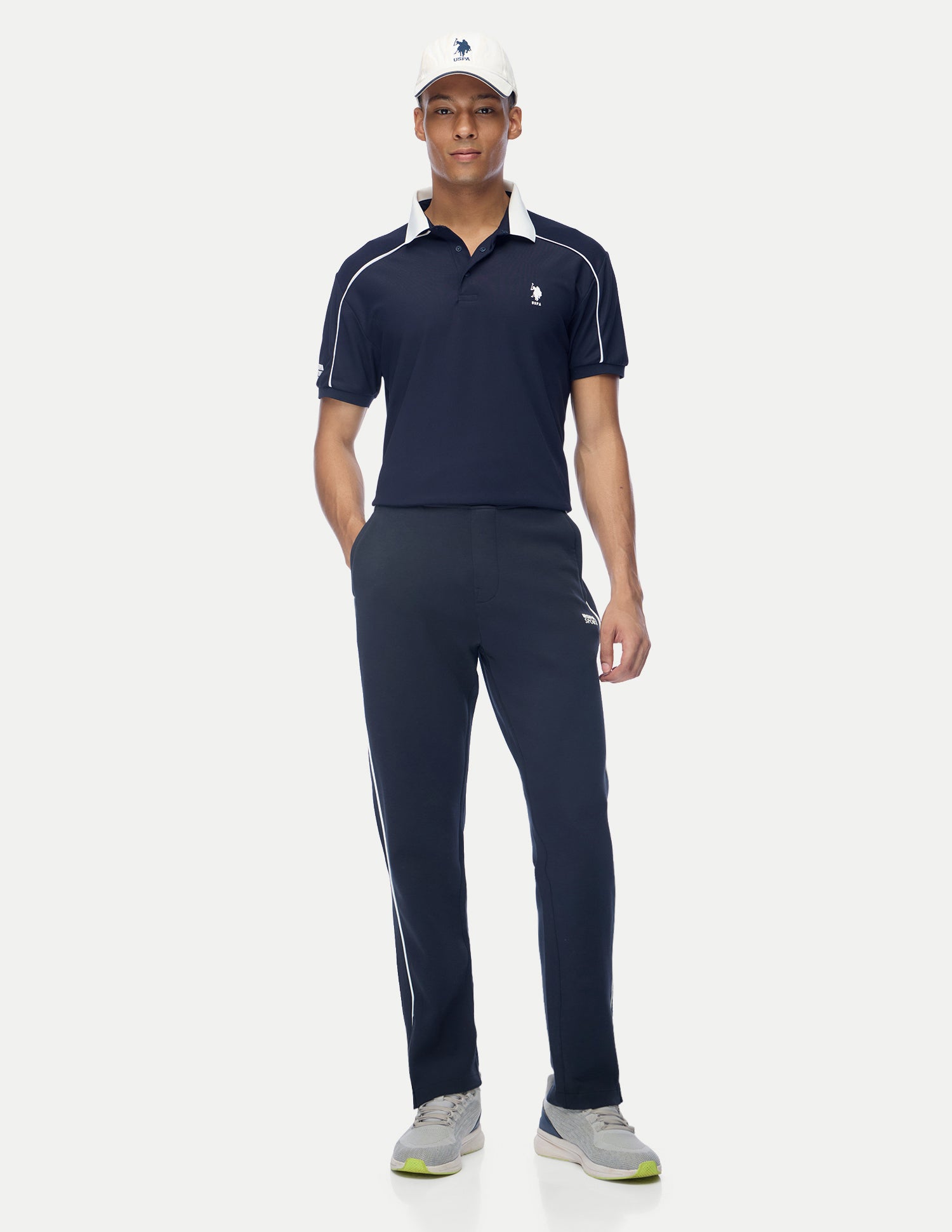Mid Rise Regular Fit Active Track Pants Navy - U.S. Polo Assn. India | Large
