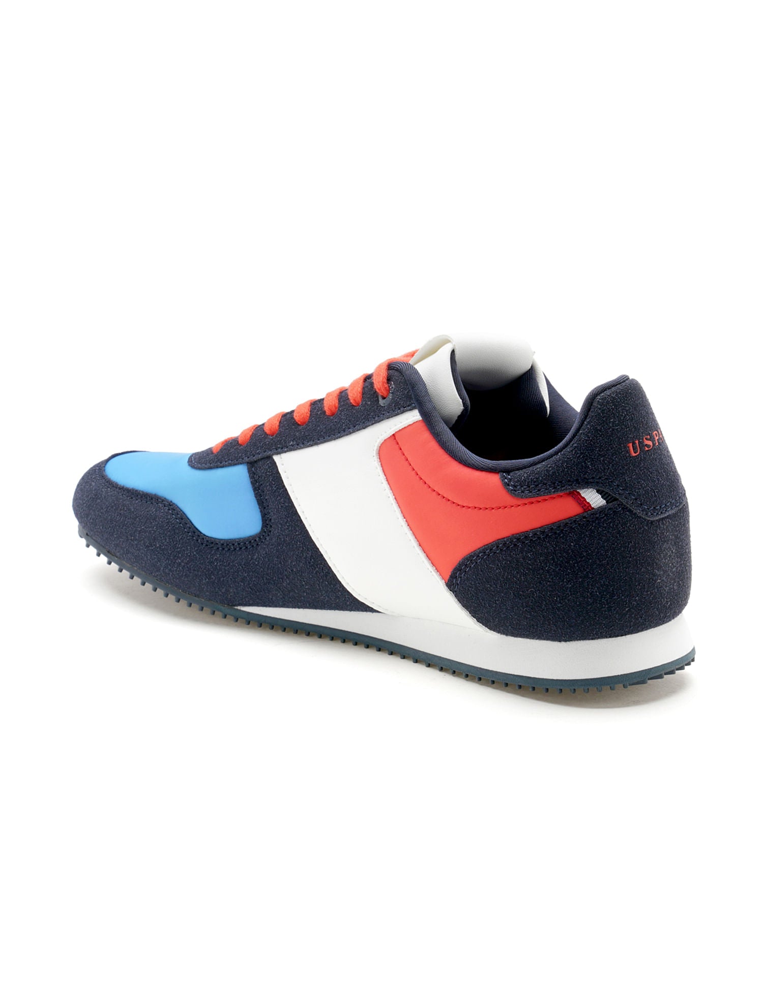 Men Sorrento Multi3 Retro Sneakers Navy, Orange and White - U.S. POLO ASSN. | Large