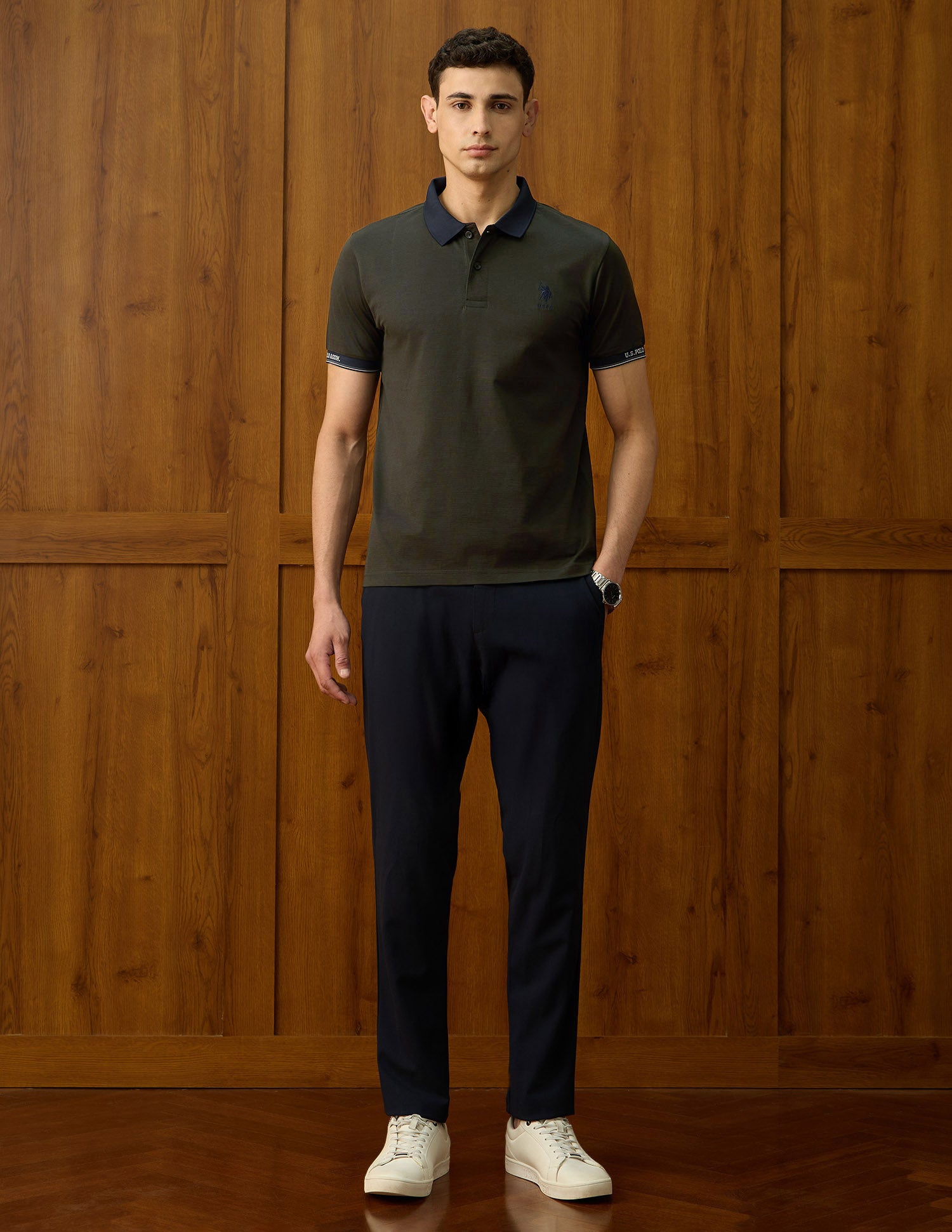 Regular Fit Equestrian Aisle Theater Polo Shirt Olive - U.S. POLO ASSN. | Large