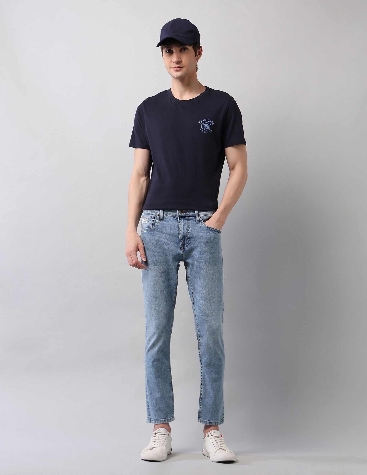 Henry Tapered Fit Blue Jeans Blue - U.S. POLO ASSN. | Large