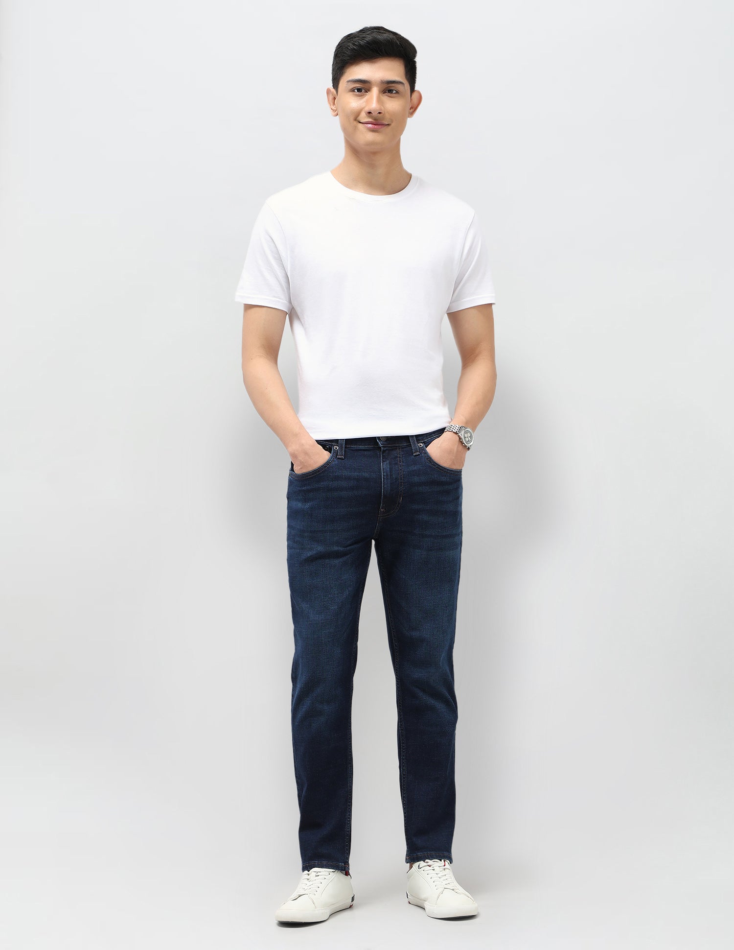 Cole Comfort Cropped Fit Blue Jeans Dark Blue - U.S. POLO ASSN. | Large