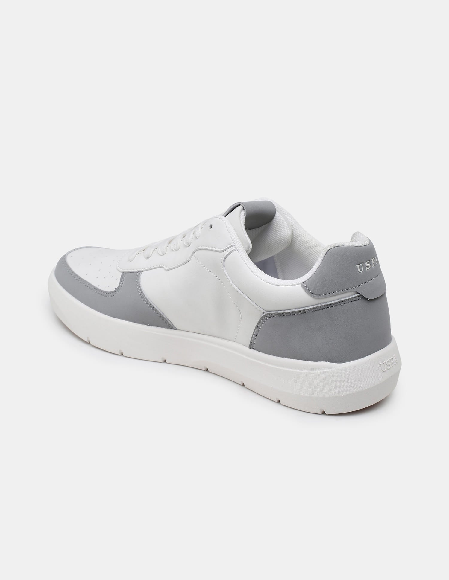 Colour Blocked Lace Ups Alec Sneakers White - U.S. Polo Assn. India | Large