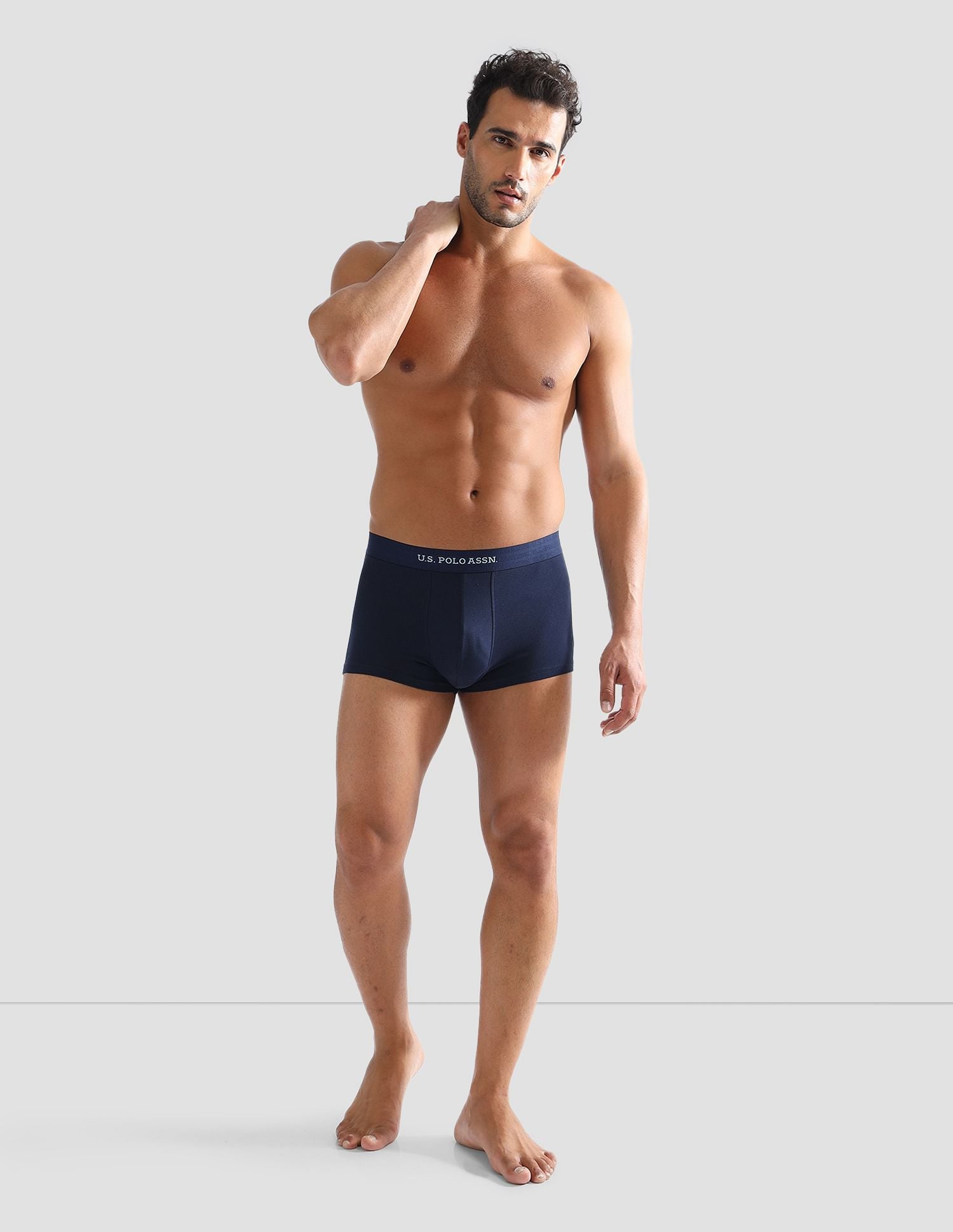 Anti Microbial Solid ET006 Trunks - Pack of 1 Navy - U.S. POLO ASSN. | Large