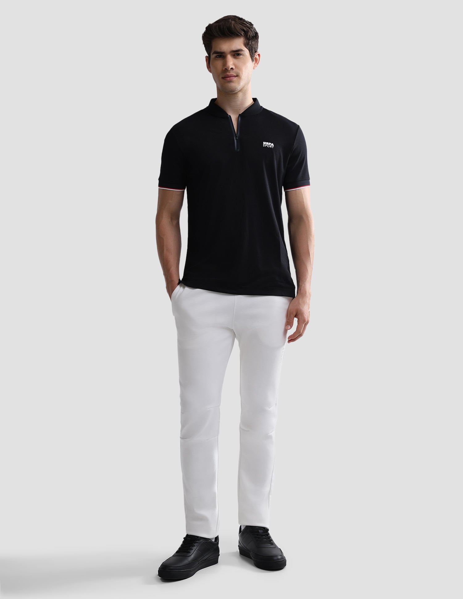 Solid Slim Fit Active Polo Shirt Navy - U.S. Polo Assn. India | Large