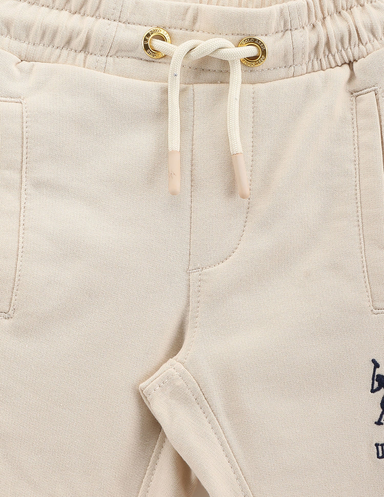 Boys Solid Track Pant Beige - U.S. POLO ASSN. | Large