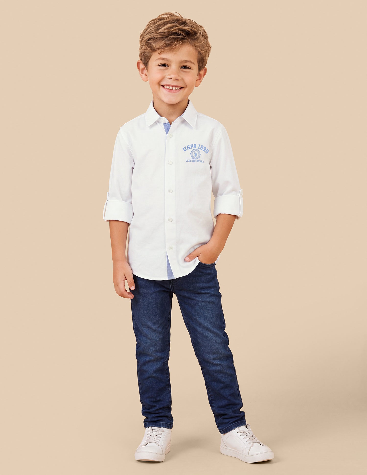 Oxford Regular Fit Shirt White - U.S. Polo Assn. India | Large