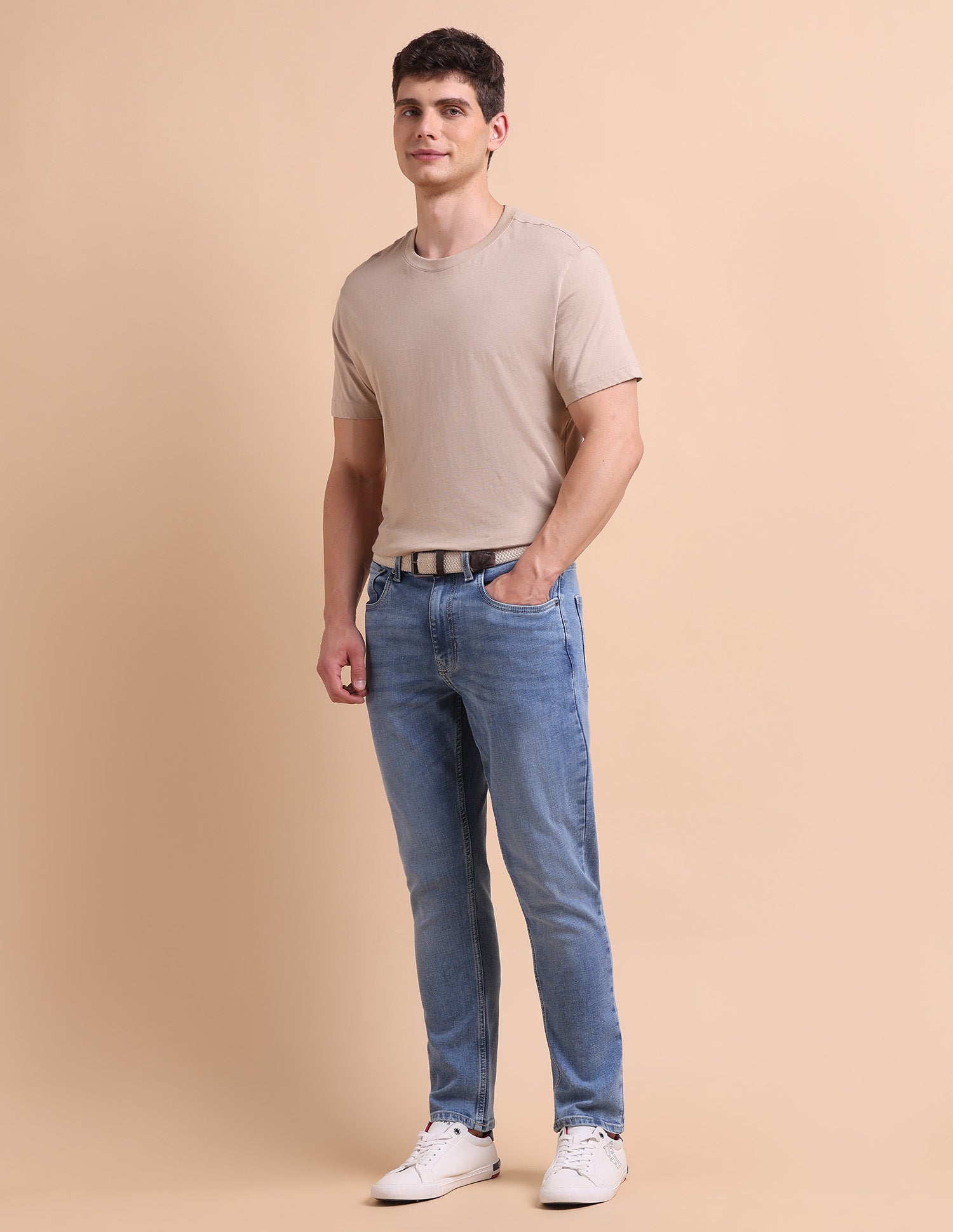 Cole Comfort Cropped Fit Blue Jeans Light Blue - U.S. POLO ASSN. | Large