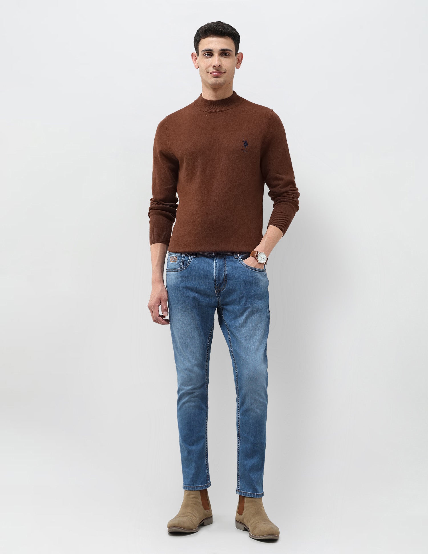 Henry Tapered Fit Blue Jeans Indigo - U.S. POLO ASSN. | Large