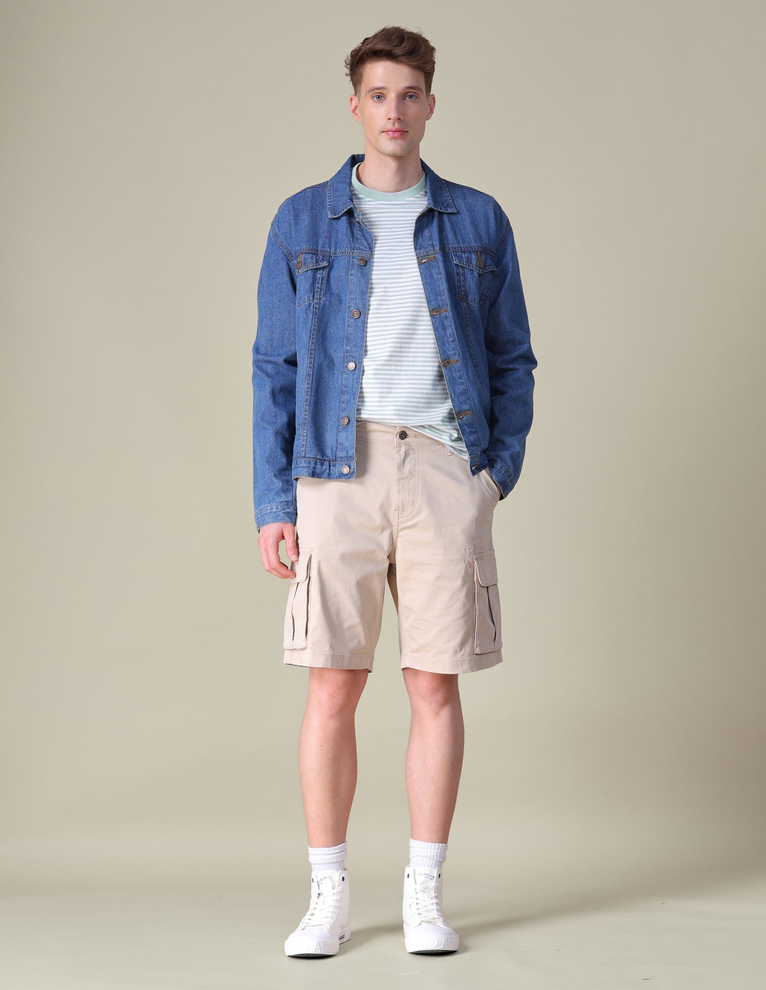 Horizontal Striped Slim Fit T-Shirt Grey - U.S. POLO ASSN. | Large