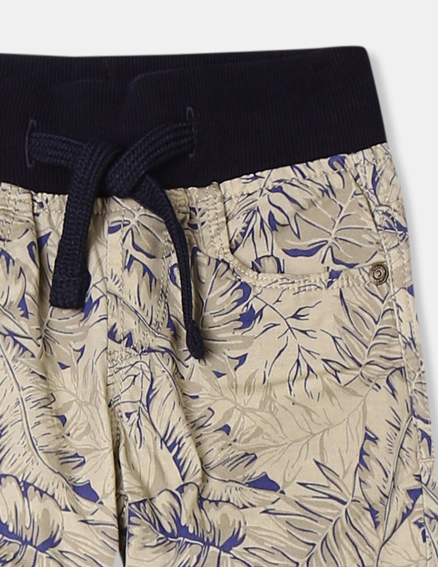 Boys Beige Tropical Print Woven Shorts Beige - U.S. Polo Assn. India | Large