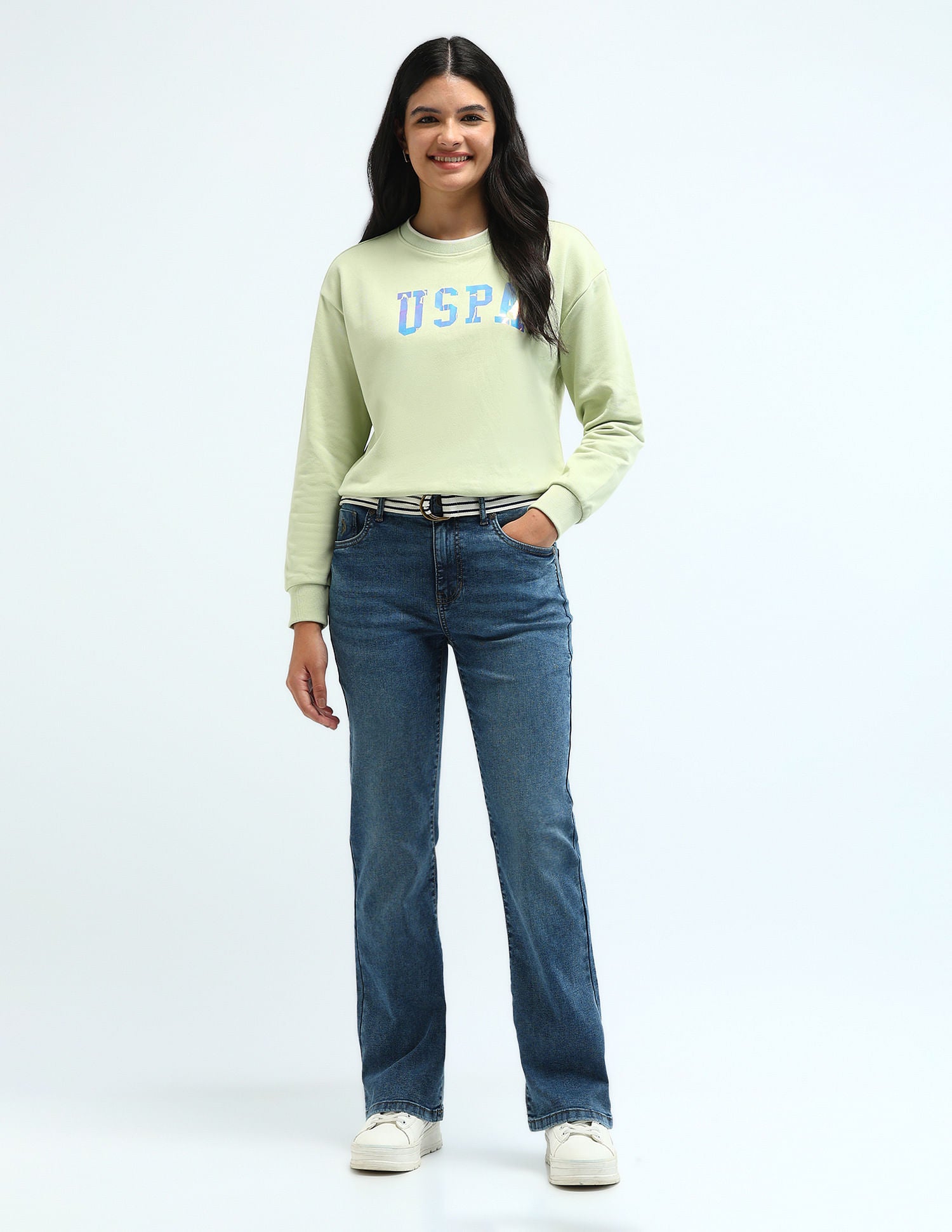 Mid Rise Skinny Bootcut Jeans Blue - U.S. Polo Assn. India | Large