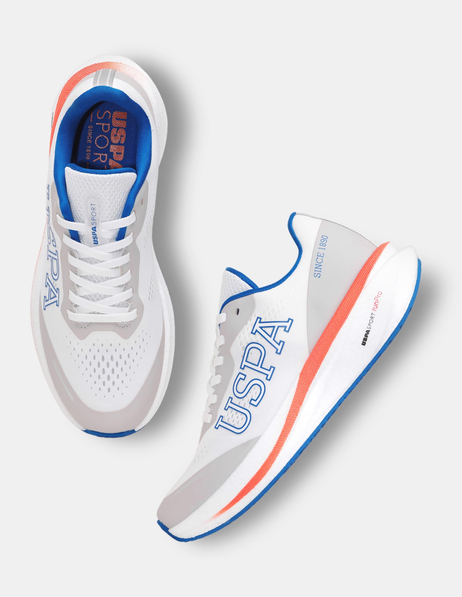 Men Rainer USPA Sport Runpro Running Shoes White - U.S. Polo Assn. India | Large