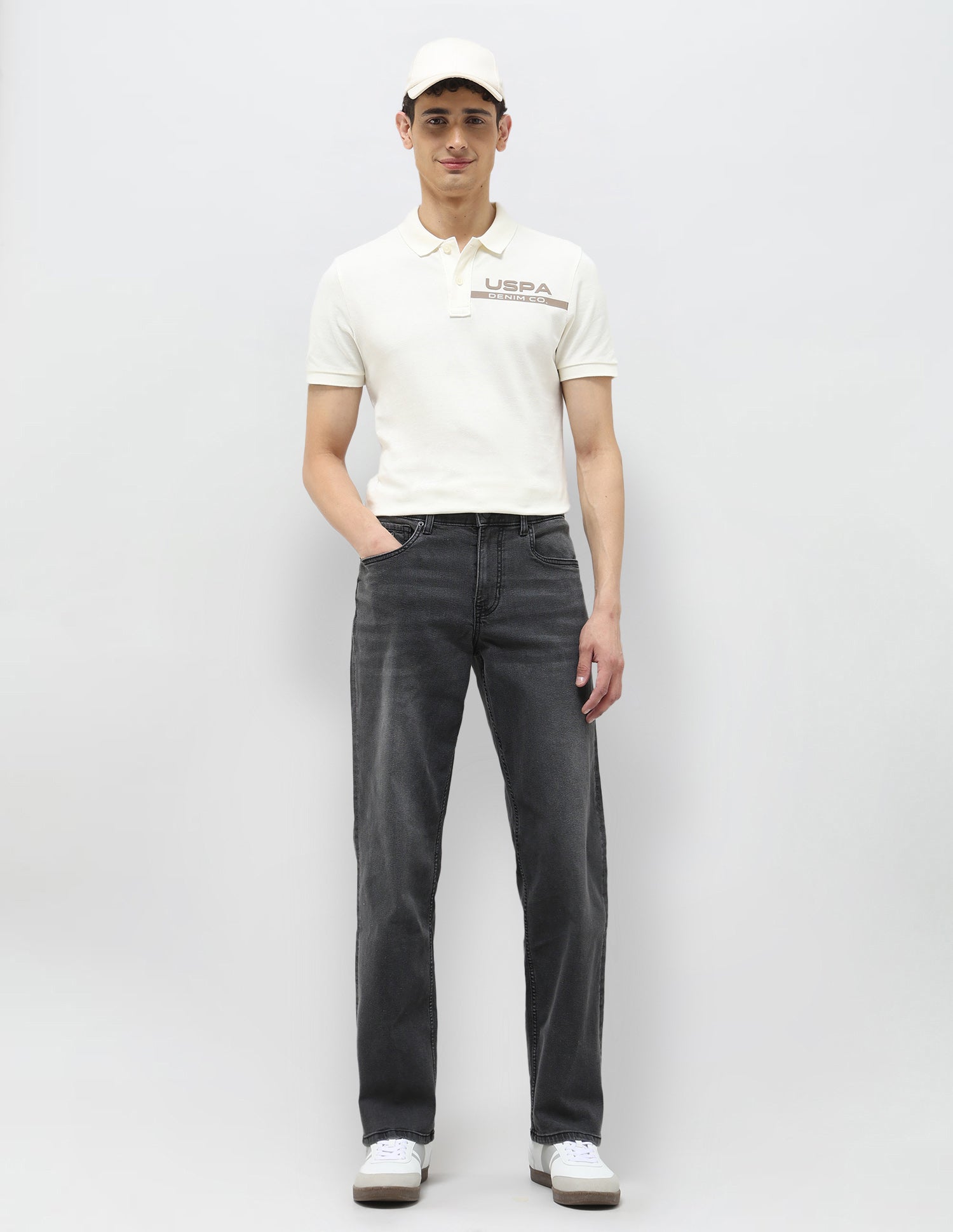 Shawn Relaxed Fit Black Jeans Black - U.S. Polo Assn. India | Large
