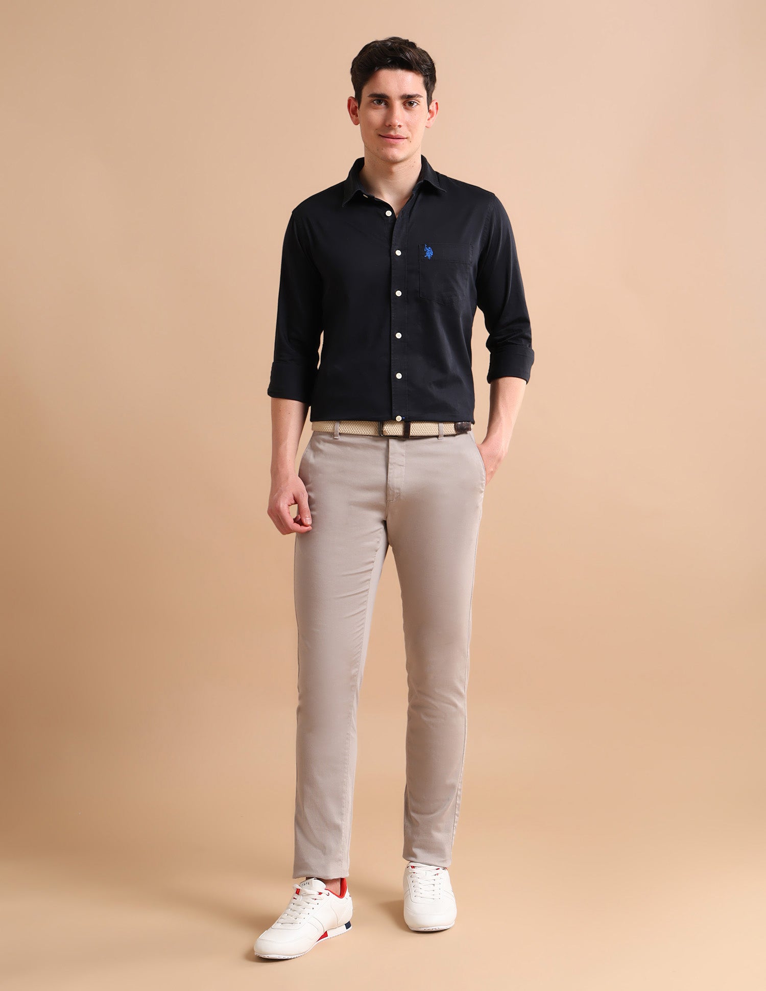 Tailored Satin Shirt Black - U.S. POLO ASSN. | Large